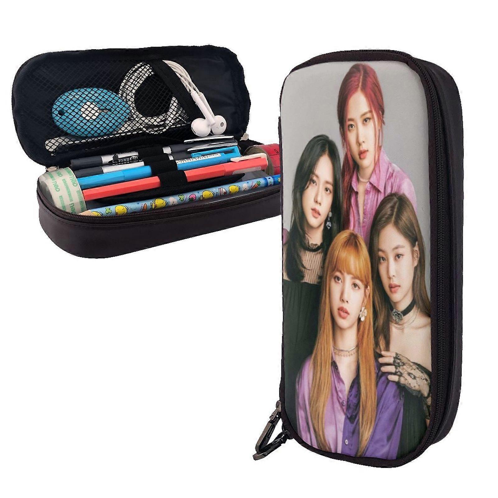 j2389 Blackpink مقلمة ، حقيبة قلم ذات سعة كبيرة للأولاد والبنات للأطفال ، تخزين كبير صندوق حقيبة قلم دائم للمدرسة ، مكتب الكلية ، Extra Widey Penci
