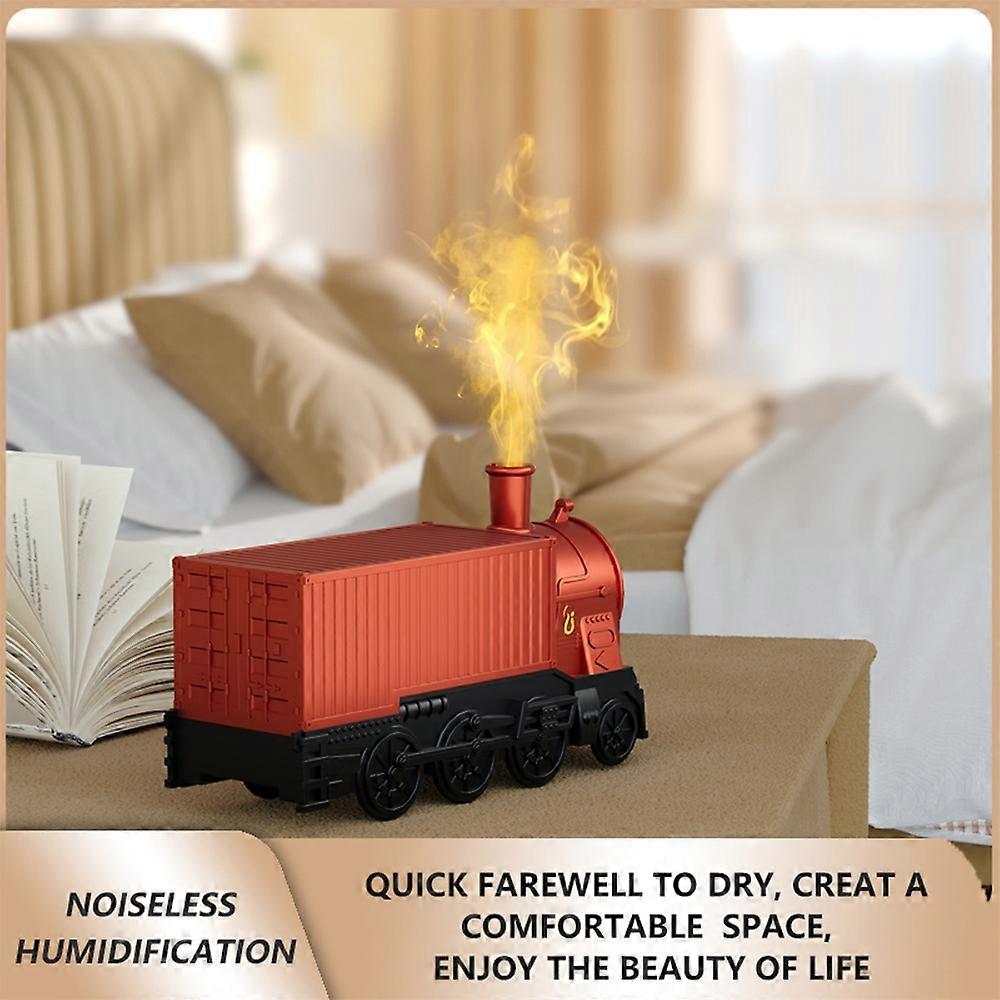 Vintage Container Train Essential Oil Diffuser with Remote Control for Home 300ml Large Opening Aro