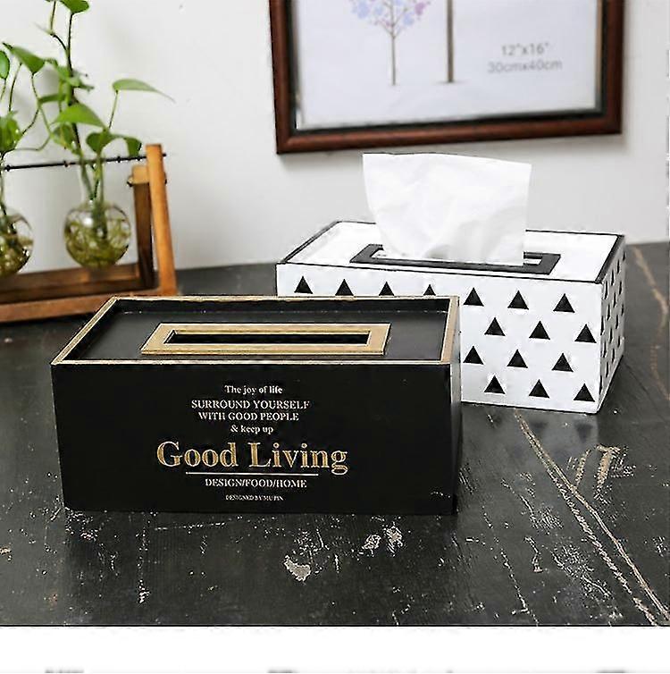 Wooden tissue box container napkin