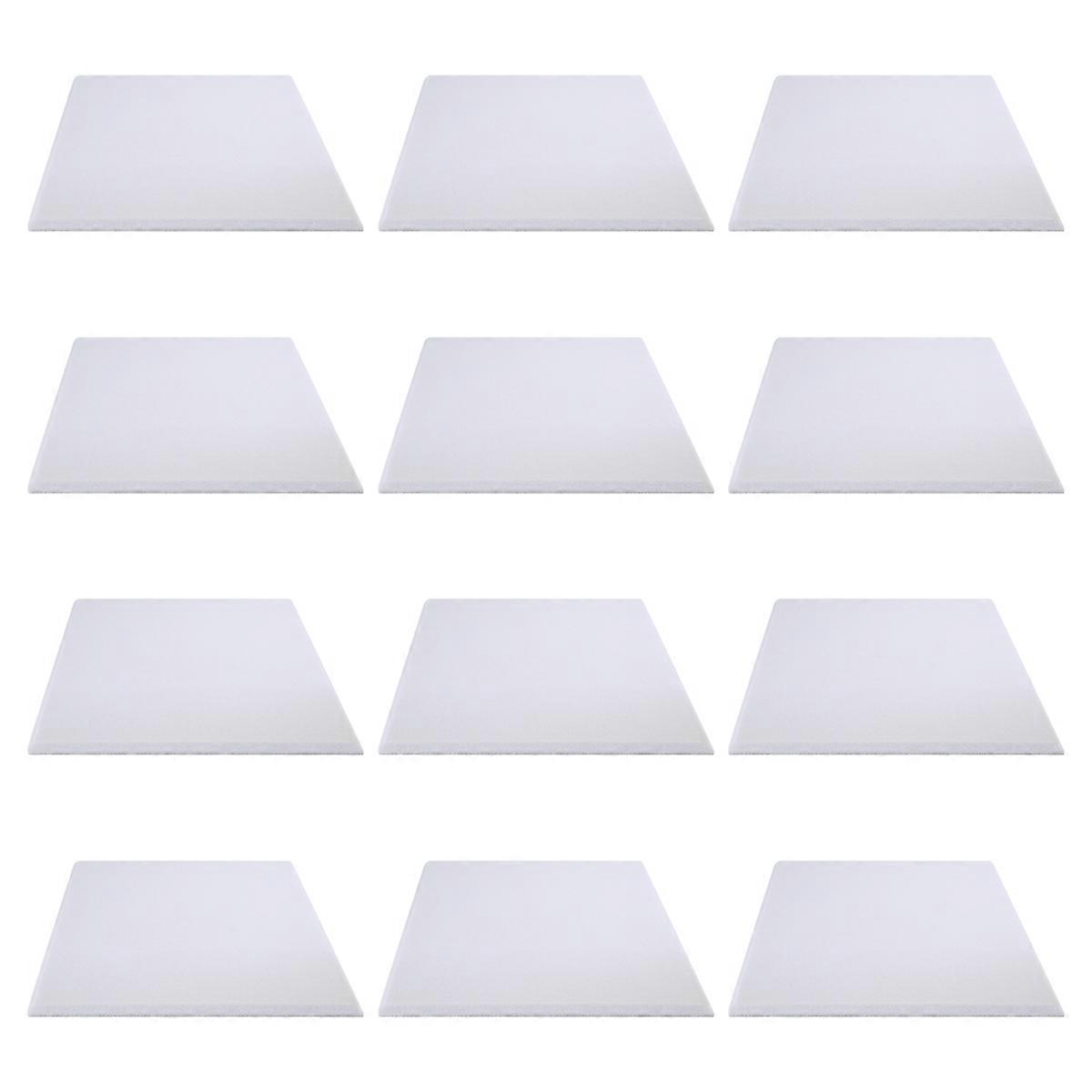 Self-Adhesive Acoustic Panels 12 Pack,12 x 12 x 0.4 inch ,White