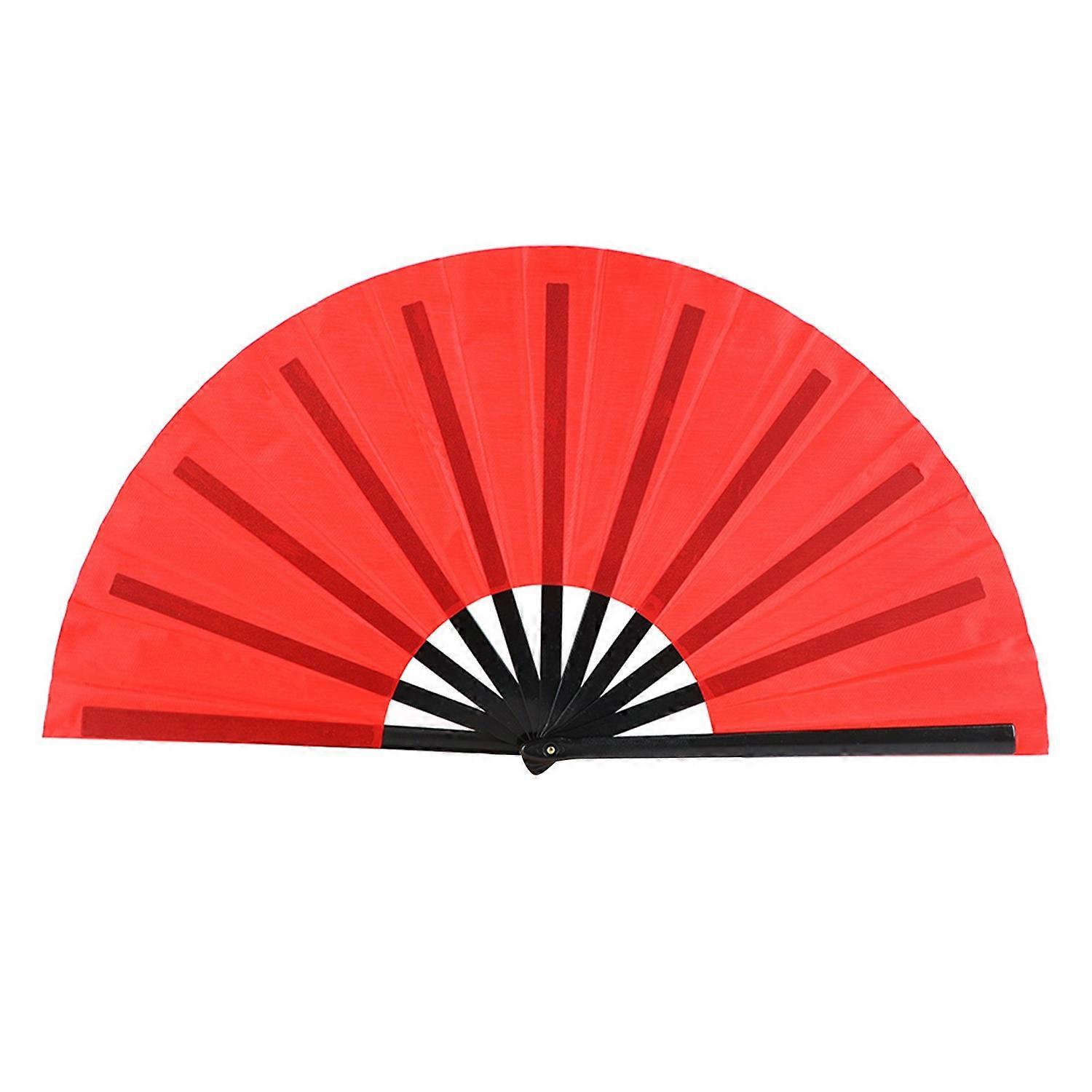 Solid Color Folding Fan Chinese Style Dance Performance Handheld Fan Portable Summer Cooling Fan