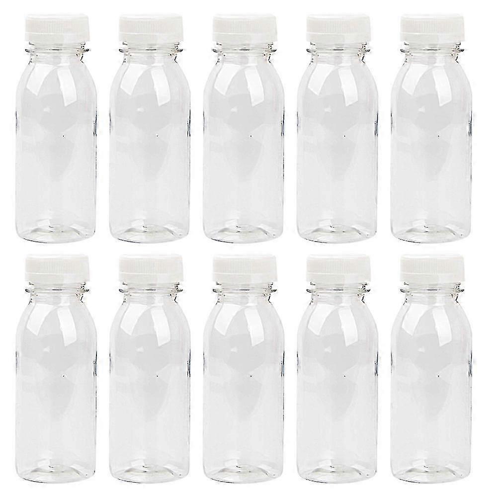12-PCer Smoothiebeholdere Lokk Drikkeflasker Plastdrikkeflasker Plastflasker