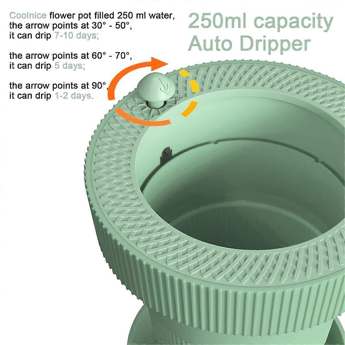 Outdoor or Indoor Flower Pot with Self-Watering Function,Light 