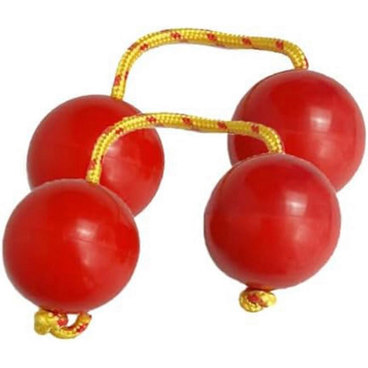 2 Pairs Rhythmic Ball, for Kids Adults Parties Musical Class, Red