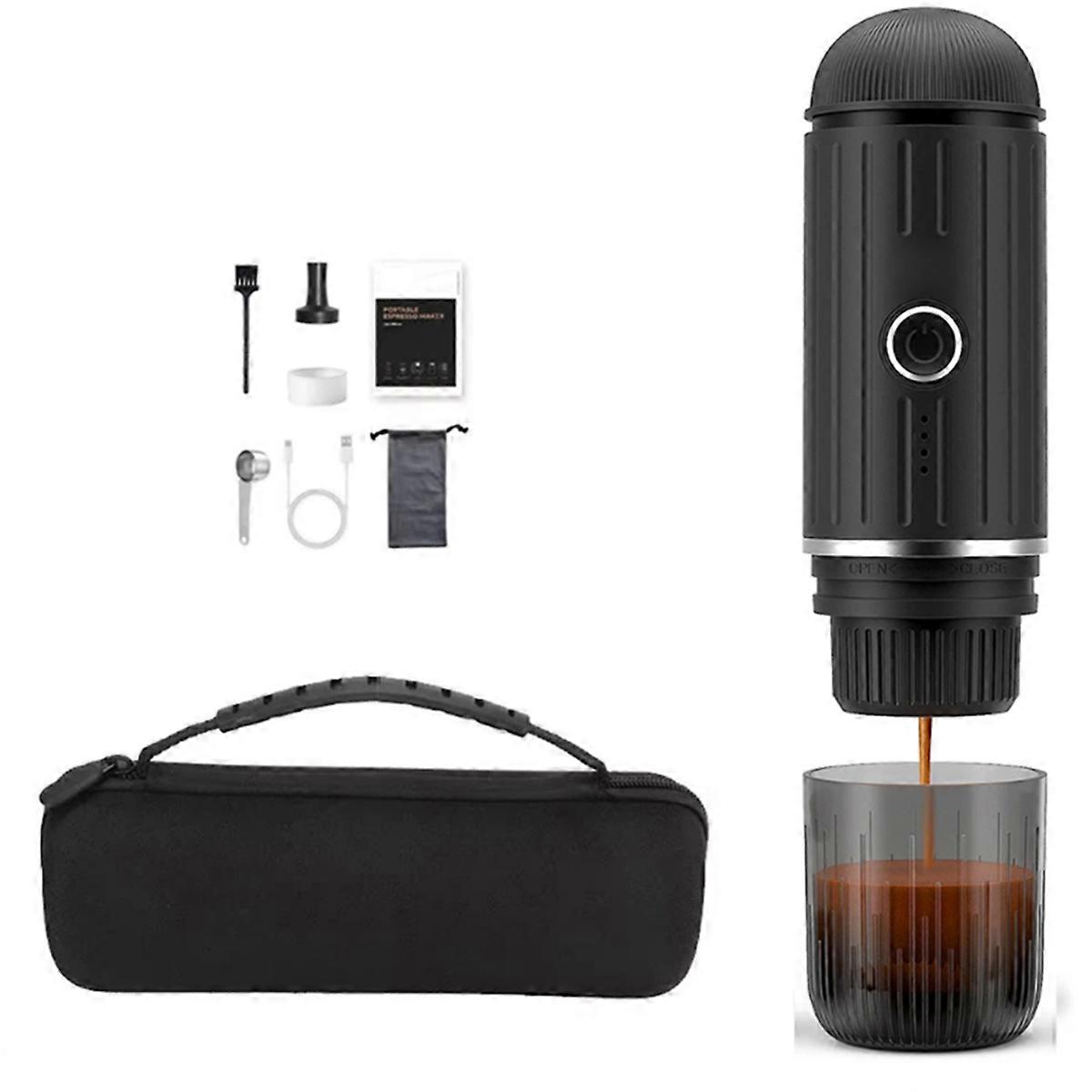 2 in 1 Capsule Powder Electric Espresso Coffee Machine Black