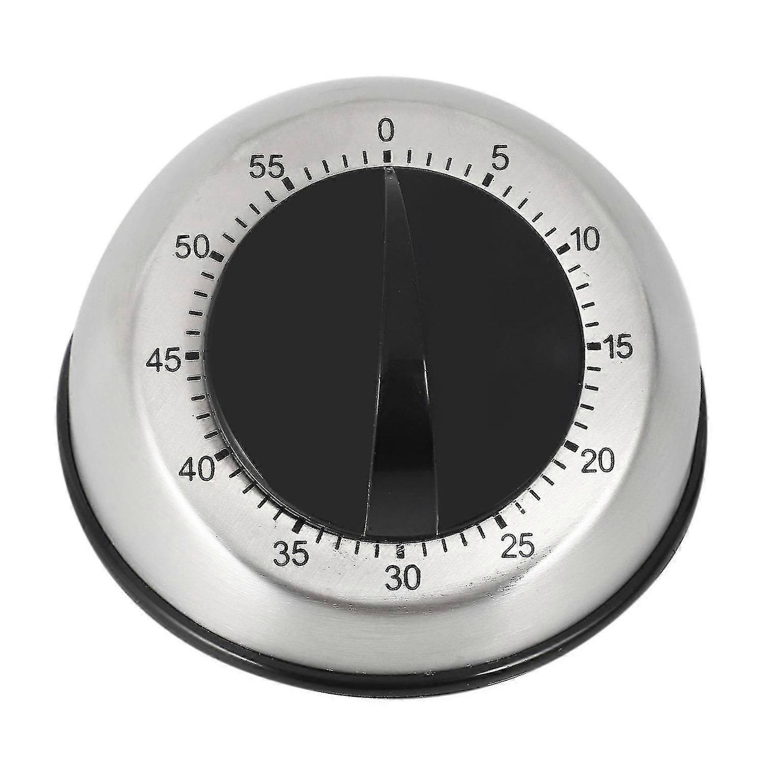 Stylish 60-Minute Mechanical Kitchen Timer - Wind-Up Countdown Alarm Clock for Home Cooking
