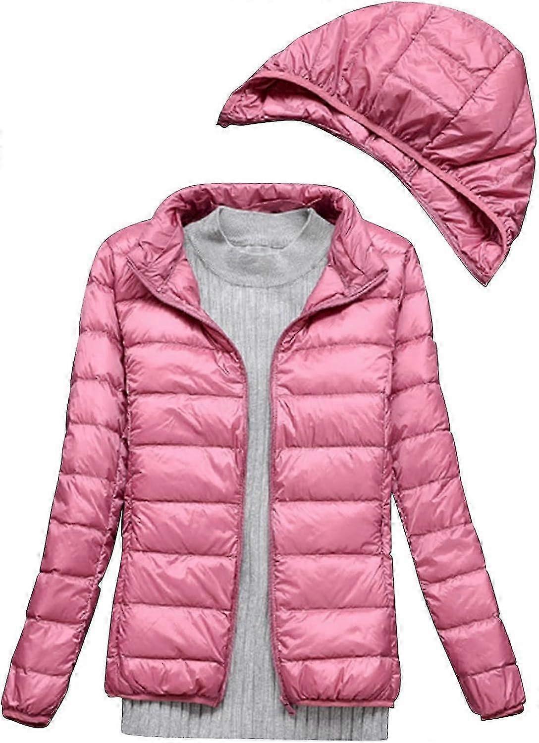 "Women's Winter Thin And Light Down Coat Casual Down Coat Slim Quilted Jacket With Detachable plus Size Maternity"