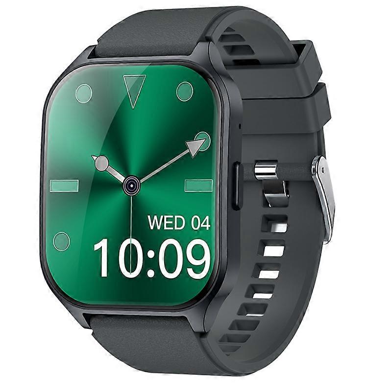 Smartwatch with Curved AMOLED Screen, Bluetooth Calling, Heart Rate, Blood Pressure, Blood Oxygen, and Sleep Monitoring, with Notifications(Grey)