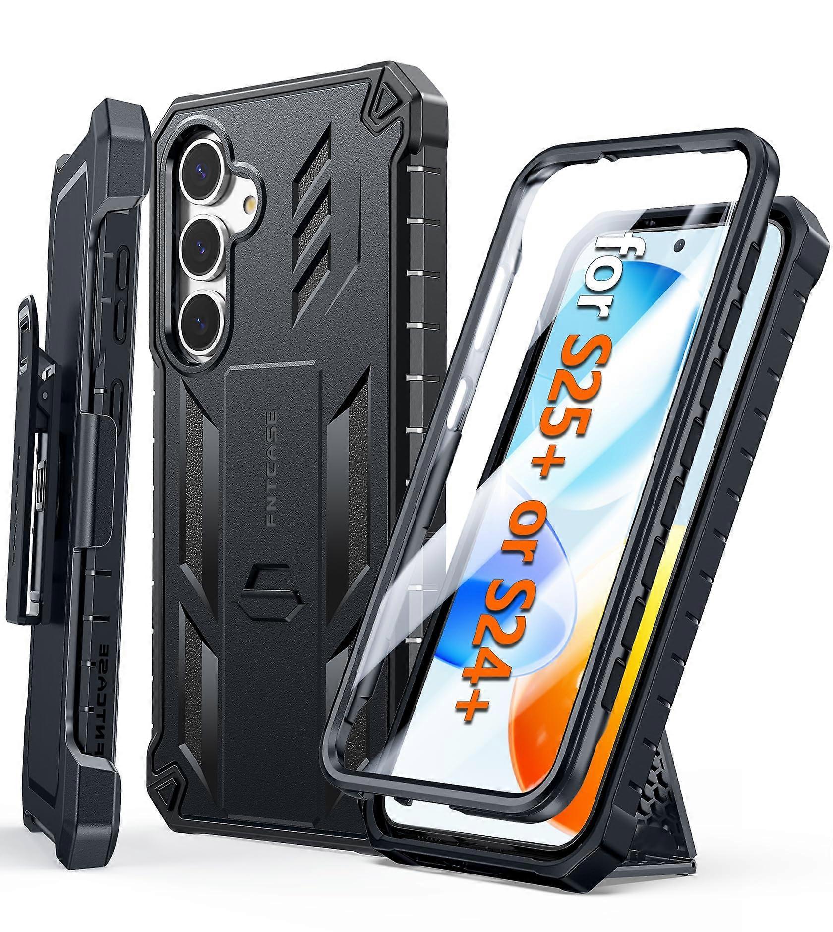 for Samsung Galaxy S25-Plus Case: Military Grade Rugged Cover with Kickstand & Holster