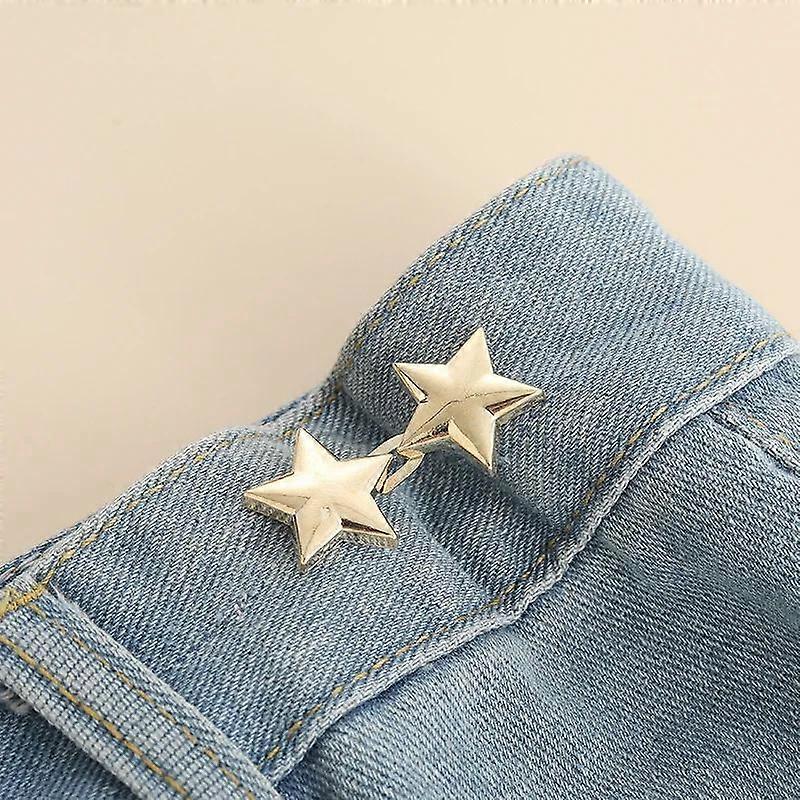 1Pair Pant Waist Tightener Jeans Button Adjustable Removable Clips for Pant Skirts Waist Tightener Buckle botones para la ropa