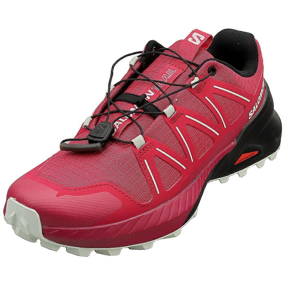 Salomon Speedcross Peak 粉色黑色女式时尚运动鞋