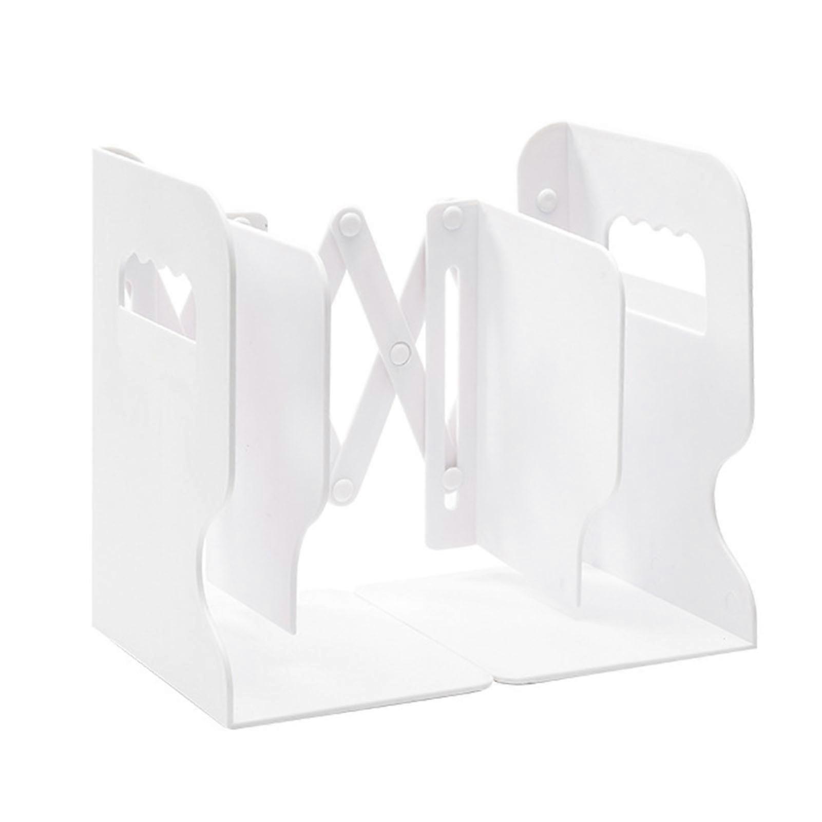 Expandable Book Shelf Plastic Compact Multifunctional Bookend Stand Holder for Home