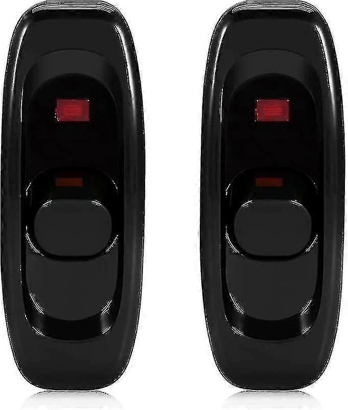 2 In-line Light Switches/lights/switches, Black