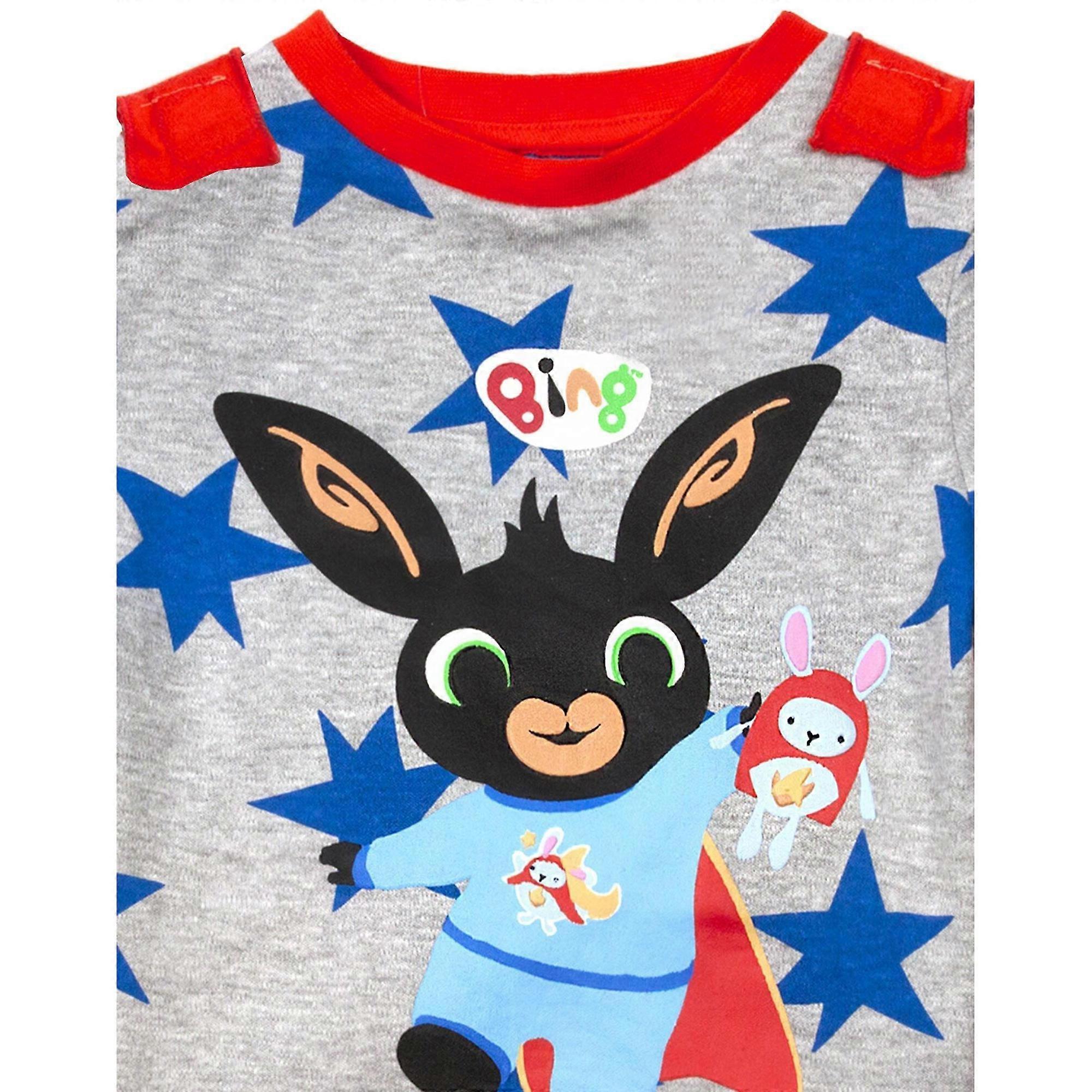 Pyjama Enfant Garçon Bing Bunny Manches Longues - Ensemble Officiel Super Doux Et Confortable Pour Les Fans De Bing