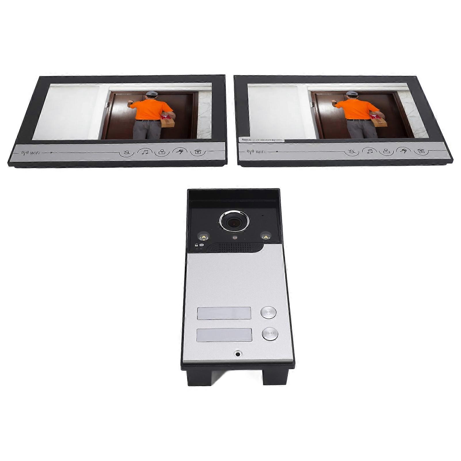 9 Inch Video Intercom System Night Vision WiFi 1 Camera 2 Monitor