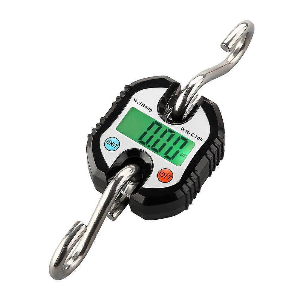 300lb/150kg LCD Digital Hanging Crane Scale with ABS Plastic Shell and Stainless Steel
