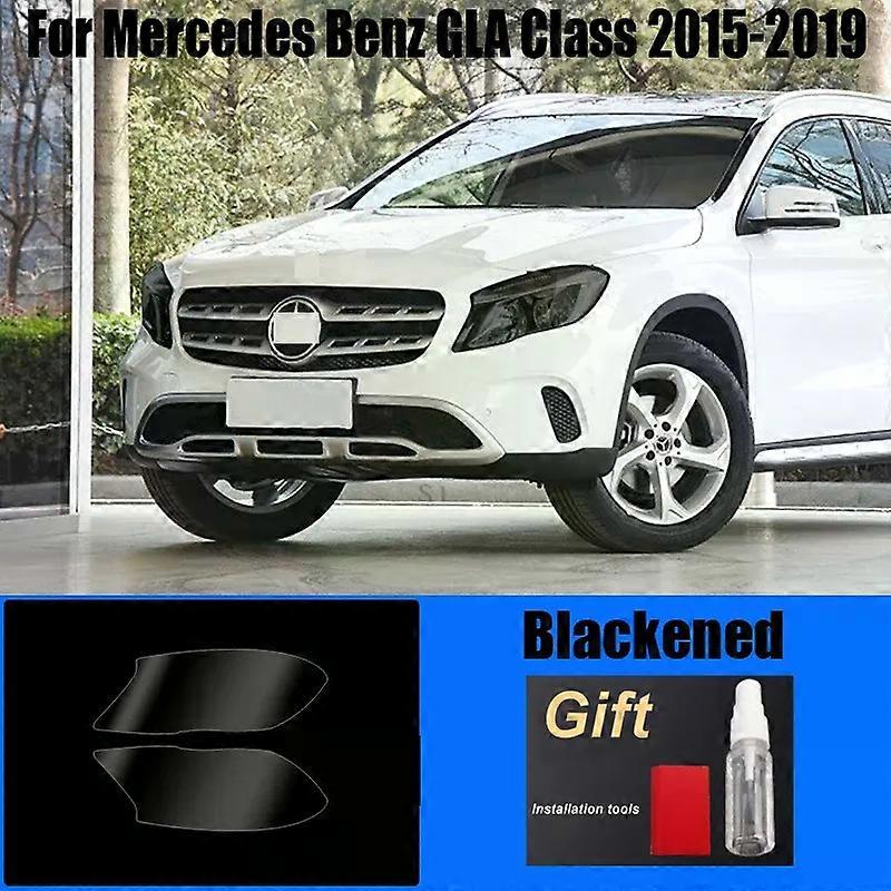 Suitable for Benz GLA Class 2015-2019 TPU CAR Tint Blacked Front Headlights Film Door Window Pillar Column Stickers Exterior Accessories