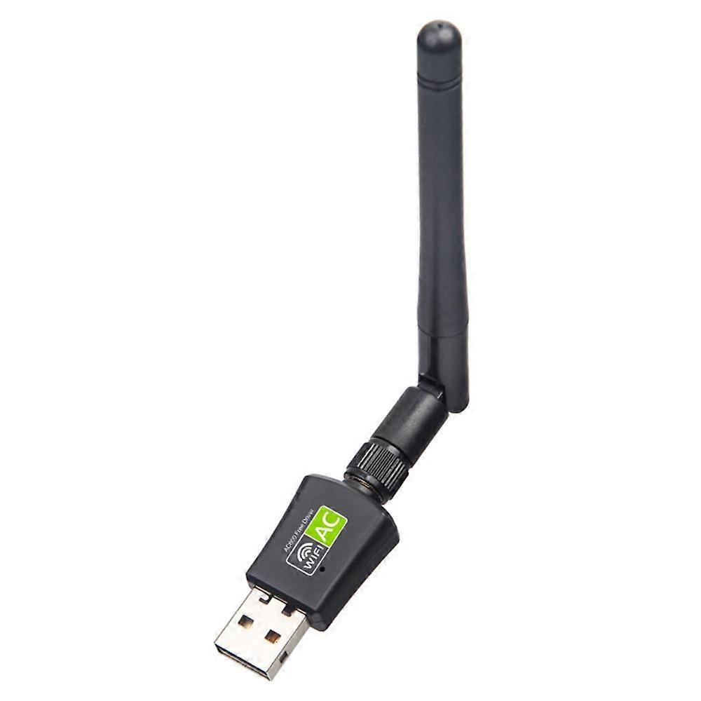 Wireless USB Wifi Adapter AC 600Mbps Wi-fi Adapter 2.4G 5G Network Card Antenna Wifi Receiver USB Ethernet (Options green)