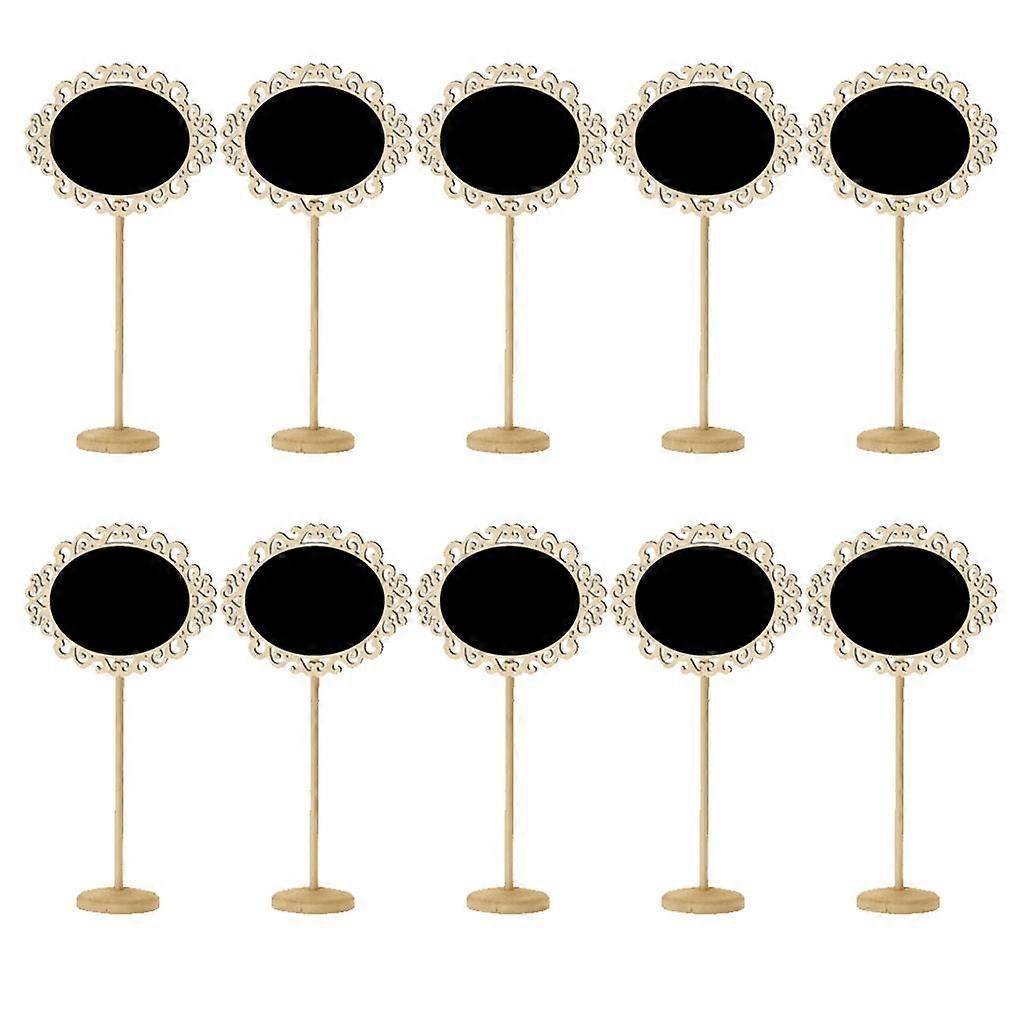 10 Pcs Hollowed-out Blackboard Table Tabletop Chalkboard 20x11 cm