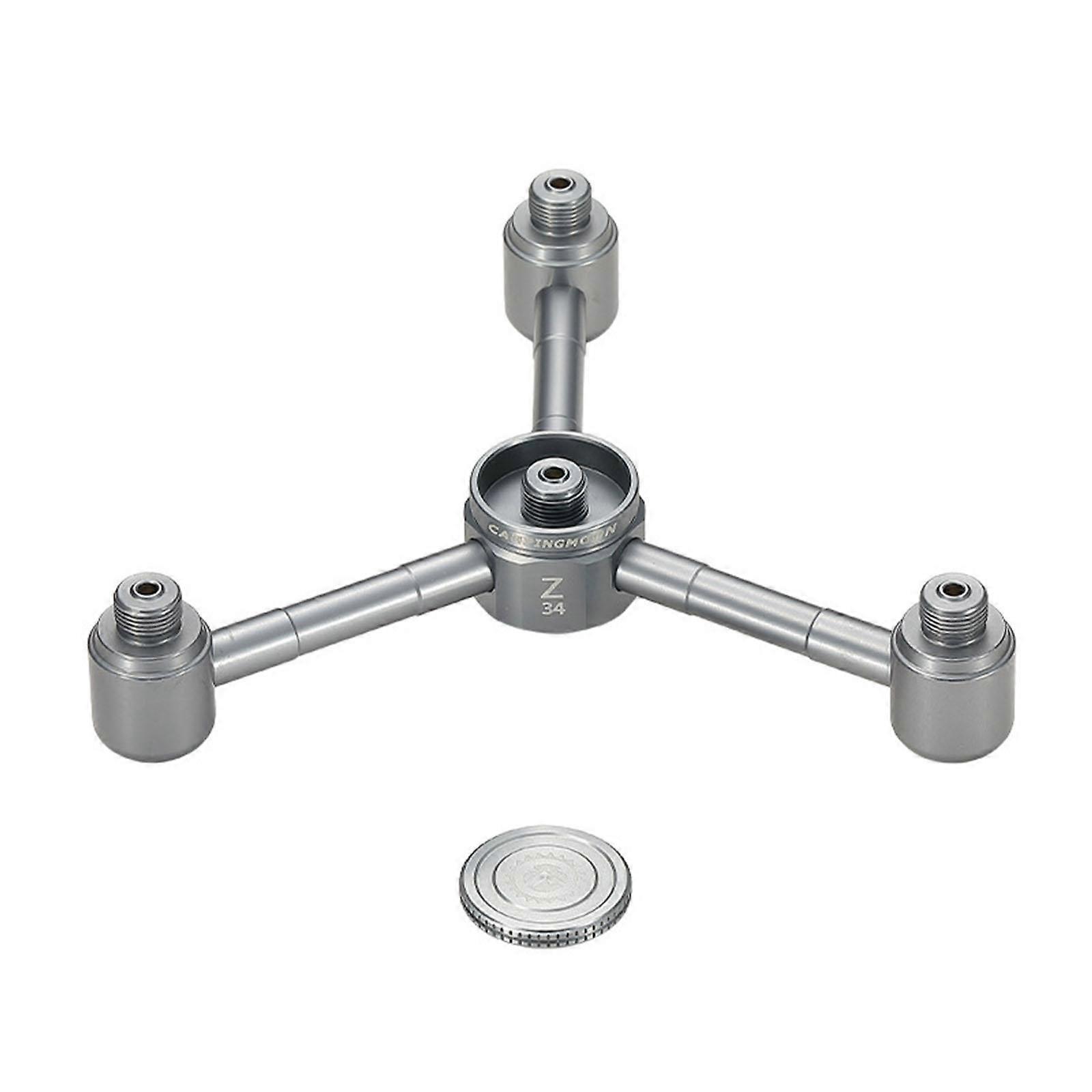 Gas Lamp Adapter 1 to 4 Outdoor Gas Tank Adapter Lightweight with Extension Rod