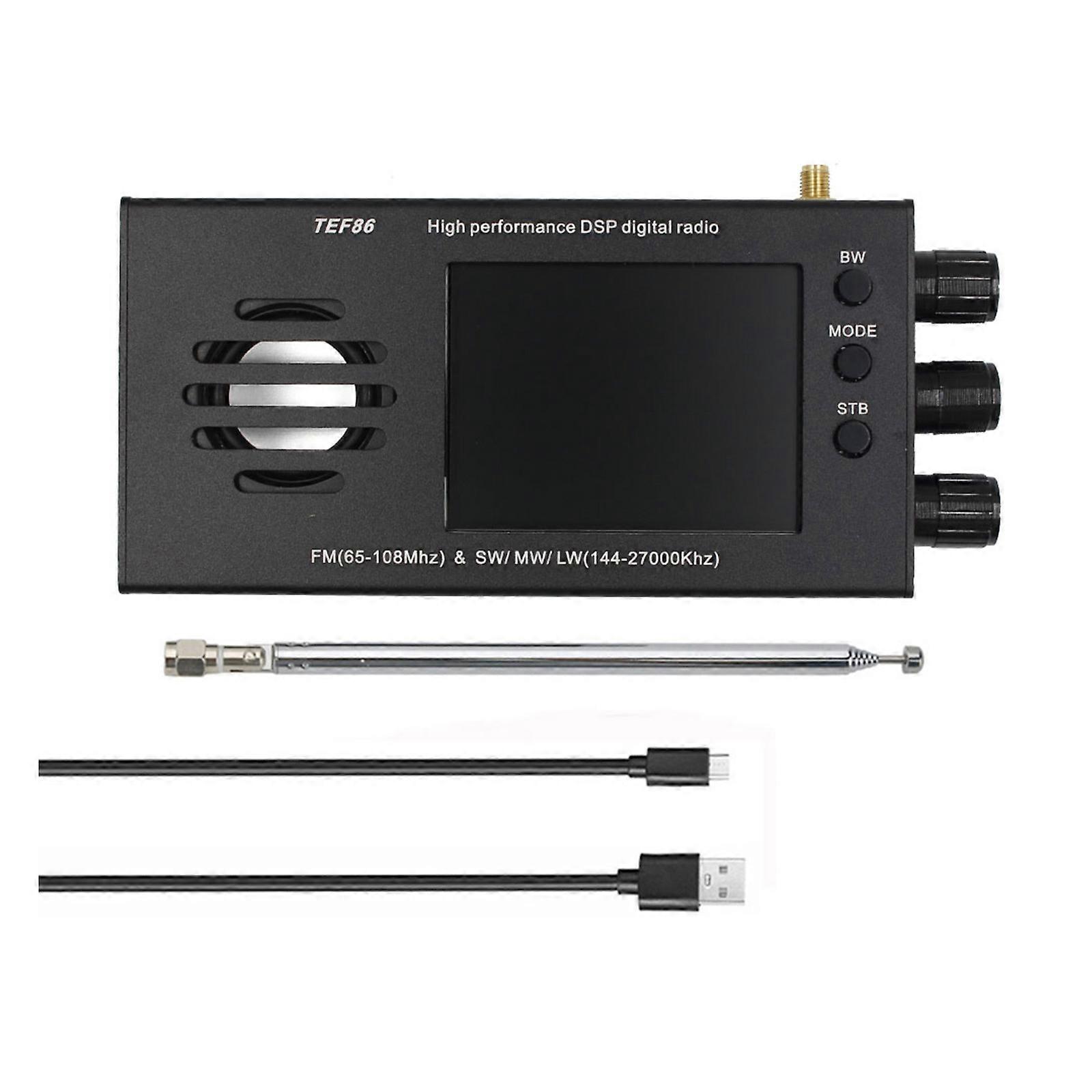 TEF6686 DSP Radio Receiver FM(65 108Mhz)&SW/MW/LW(144 27000Khz) SW/3.2inch LCD Display with Battery