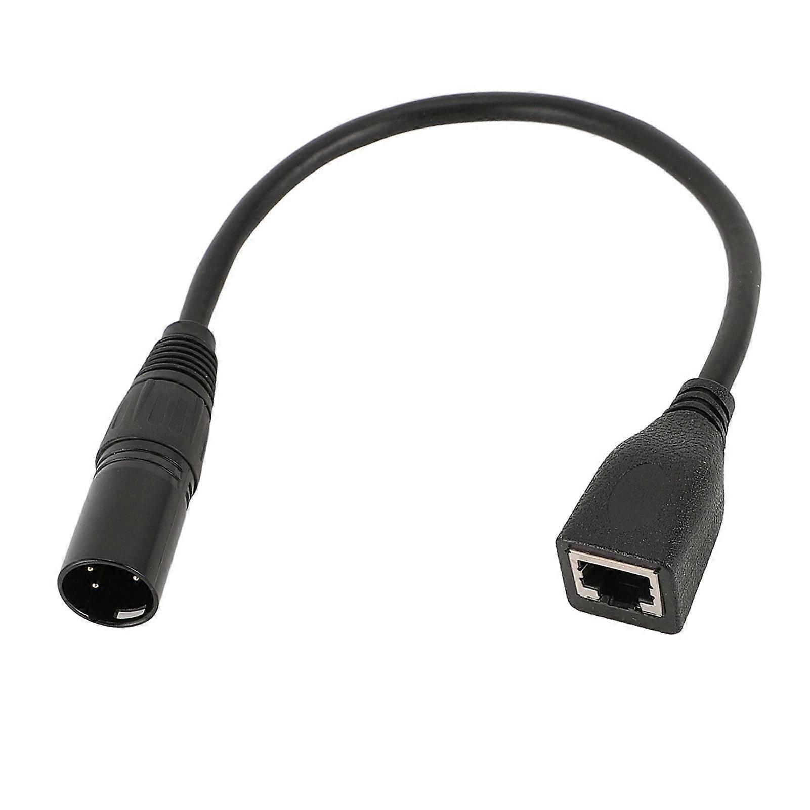 XLR 5 Pin to RJ45 Network Adapter Cable - Shielded Oxygen Free Copper for DMX 1ft