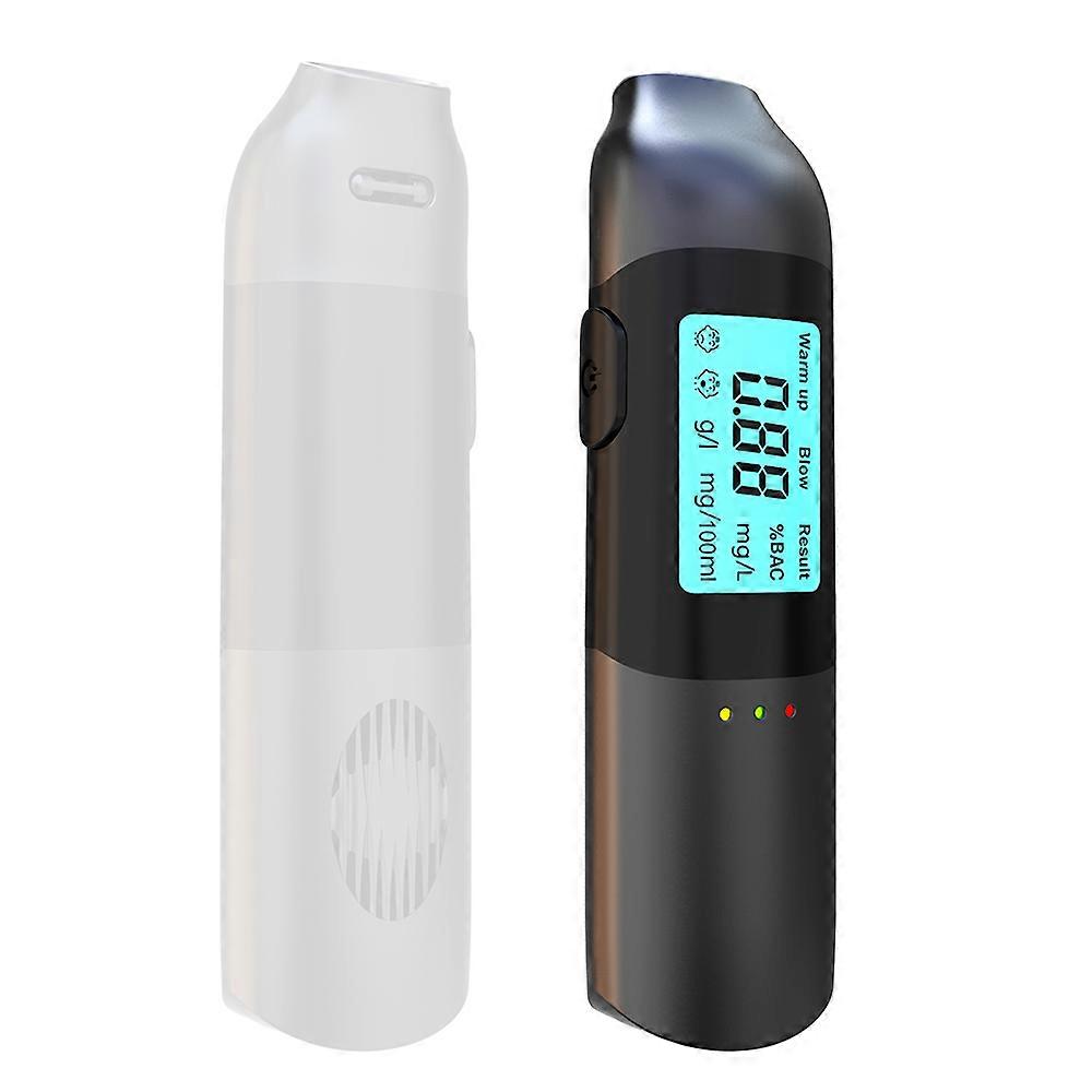 Alcohol Tester Portable High Accuracy Breathalyzer Non-Contacting Breath Alcohol Detector USB Rechargeable with Digital LED Screen Alarm Function Sup