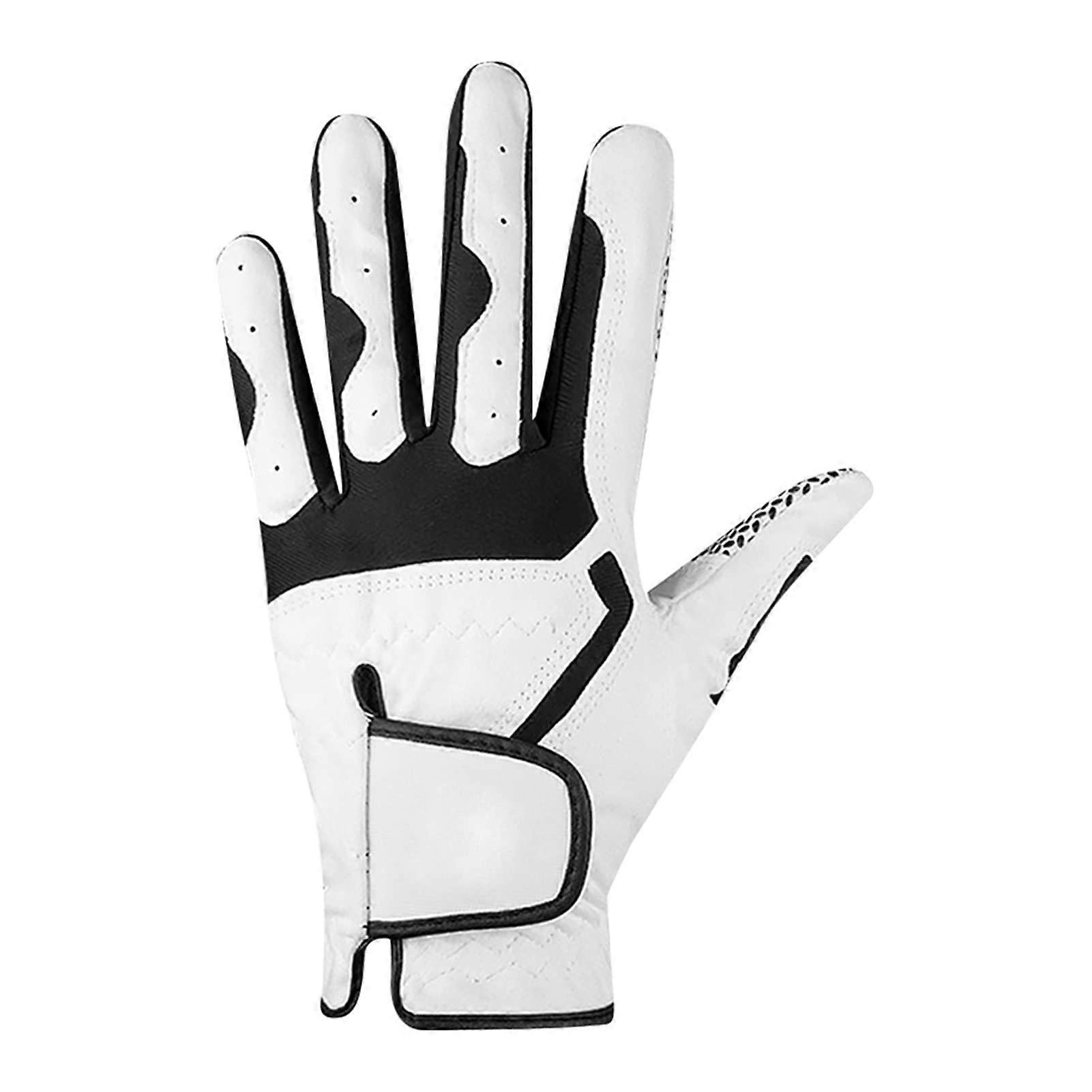 Golf glove pack men's left hand soft breathable antislip (Color: Left White 25)