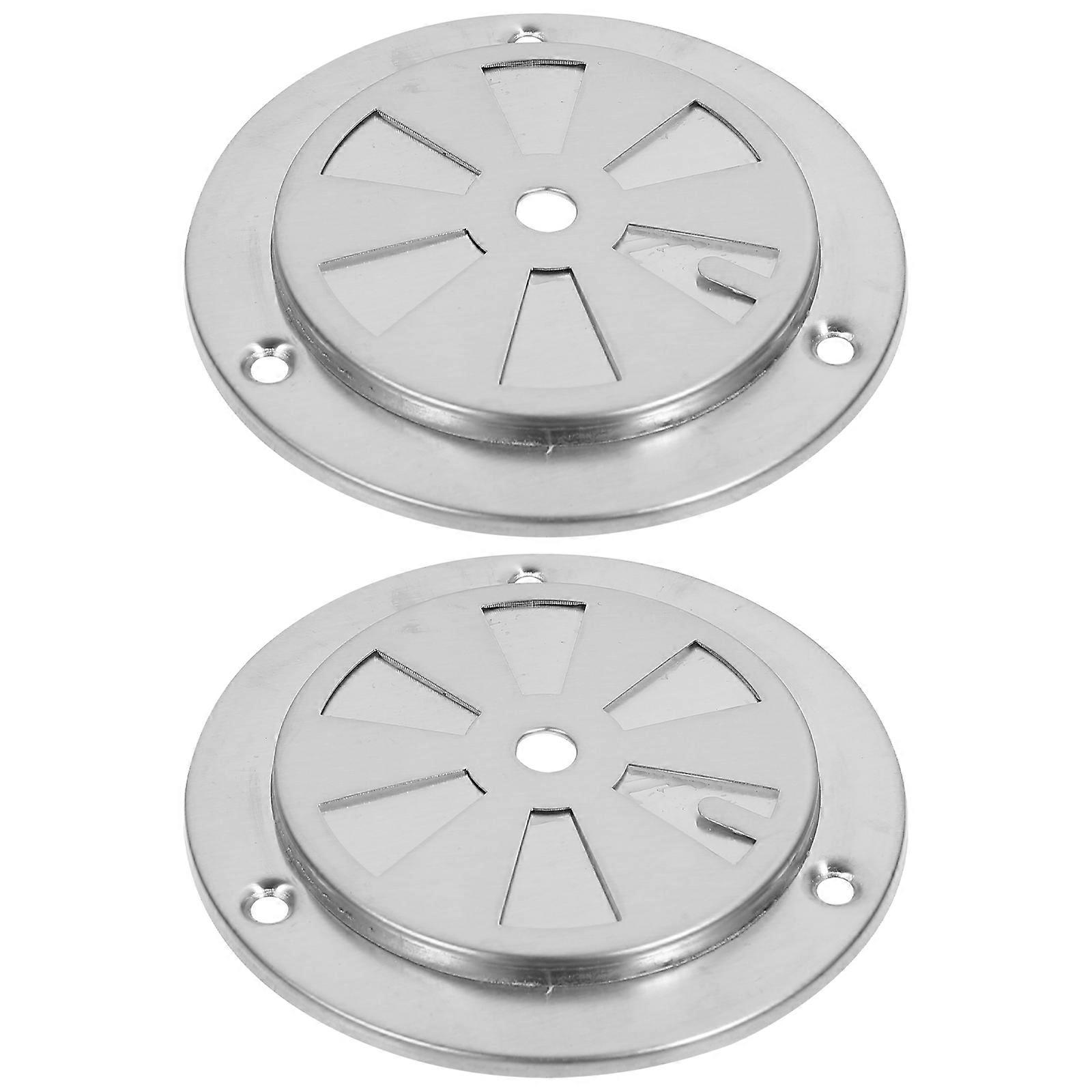 2Pcs Stainless Steel Oven Ventilation Heat Dissipation Device Silver