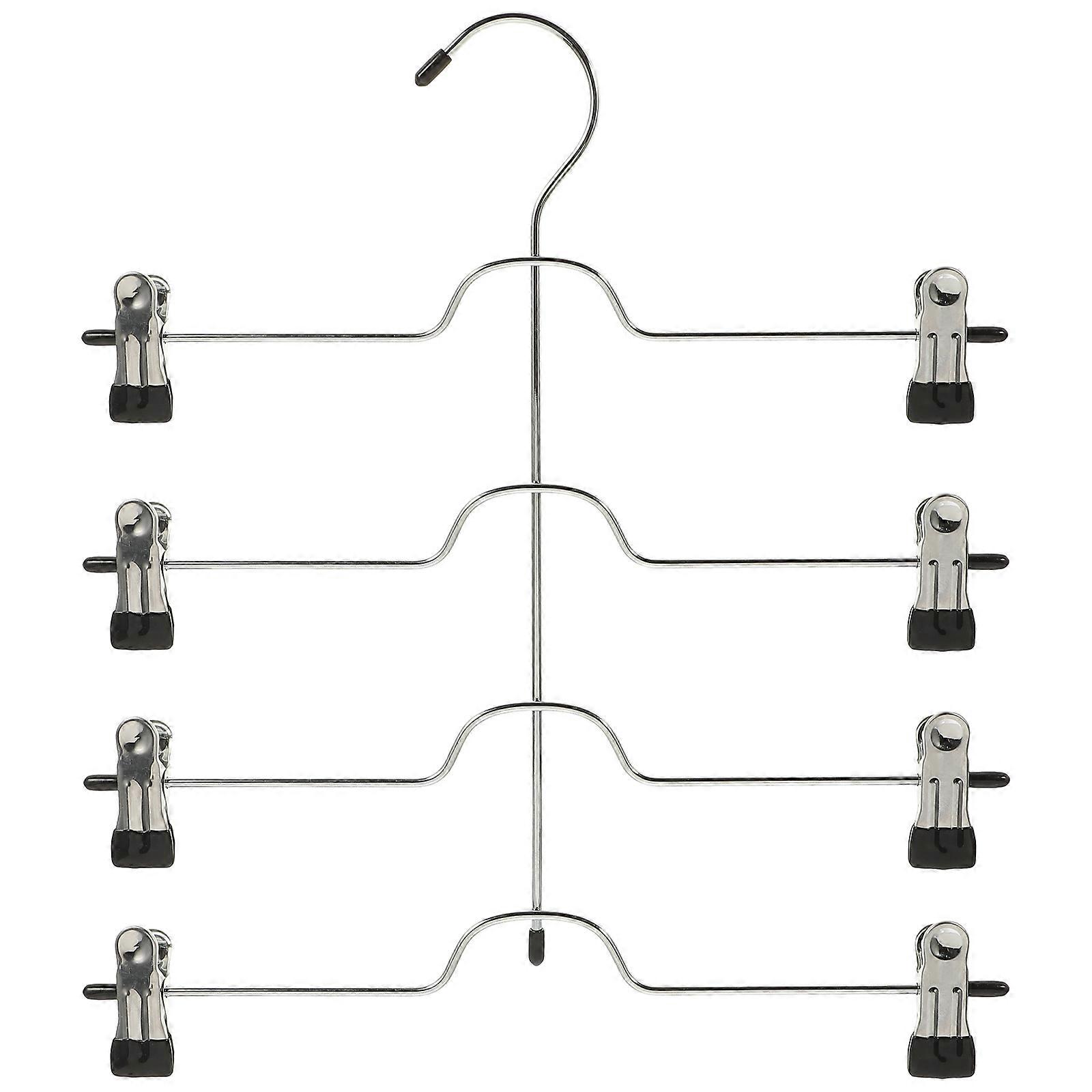 Wardrobe Essential Hanger with Clips, Efficient Storage Solution for Everyday Wear