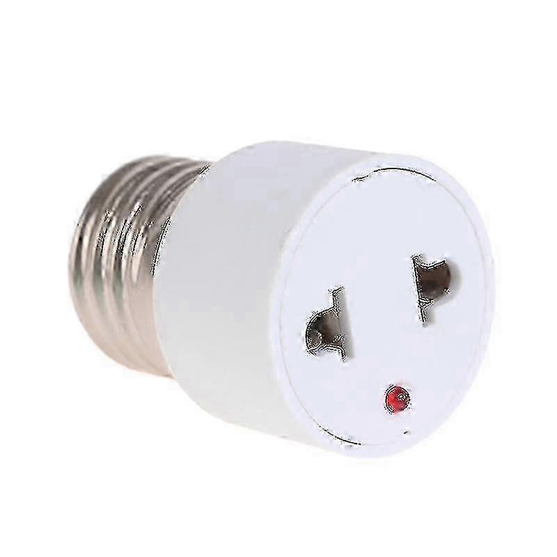 2025 220V E27 ABS White Bulb Base Adapter with US/EU Plug for DF