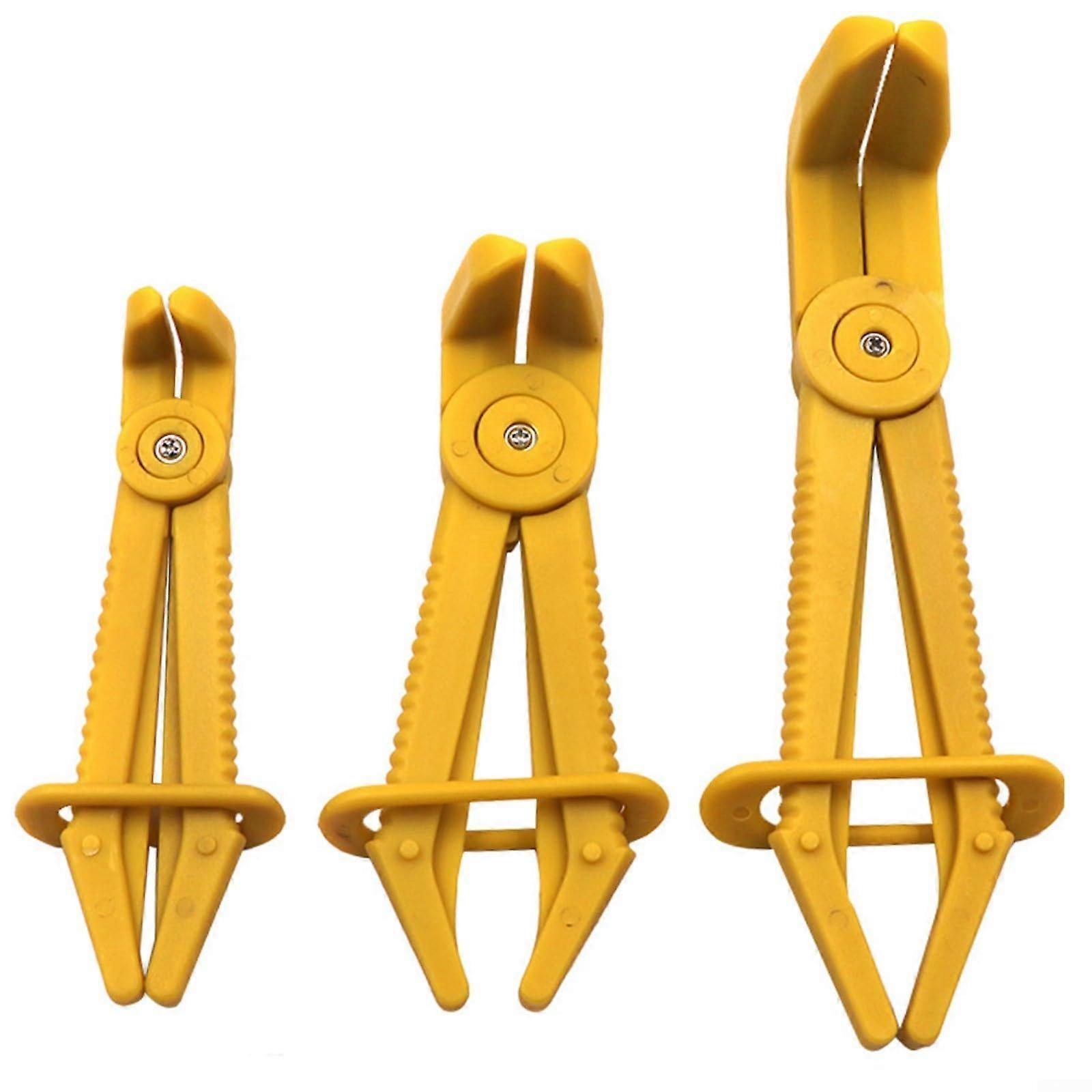 Hose Clamp Pliers Set for Auto Repair, Flexible, Adjustable Steel Jaws, Universal Fit, Yellow