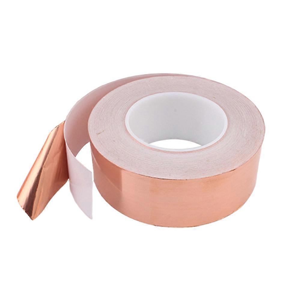 Conductive Adhesive Tape Copper Foil EMI Shielding Resistant For Craft Projects Electronic Hobbyists 2000x2.5cm 1Pack