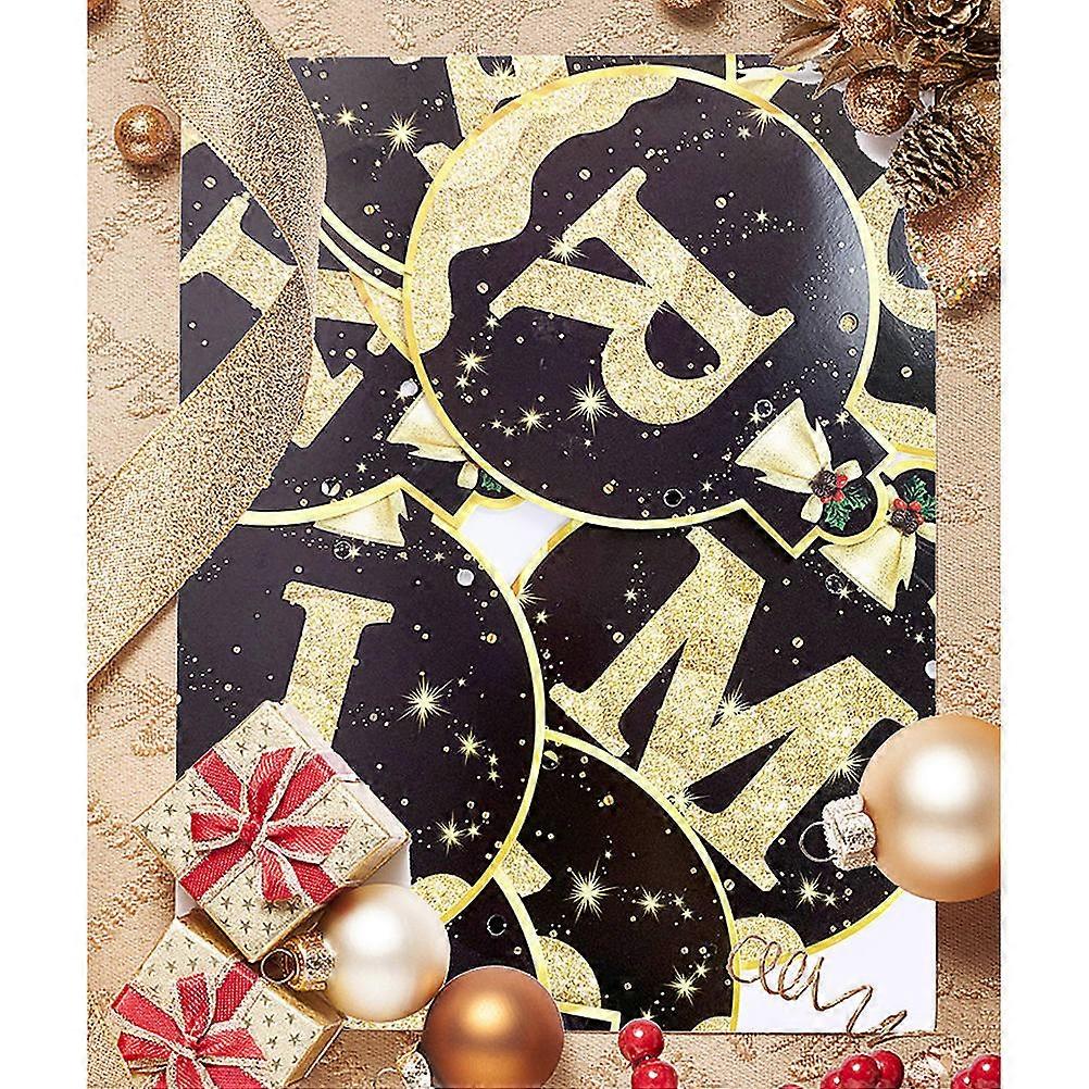 Holiday Banners Christmas Celebration Event Organizers Decorative Paper Flags Black Color 15x13x0.05cm Size 1Pack