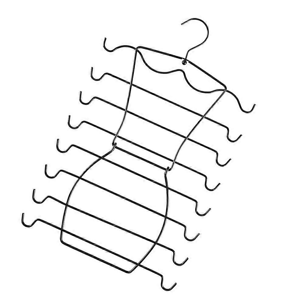 Black Iron Multilayer Underwear Rack and Scarf Hanger for Home Spacesaving Solution