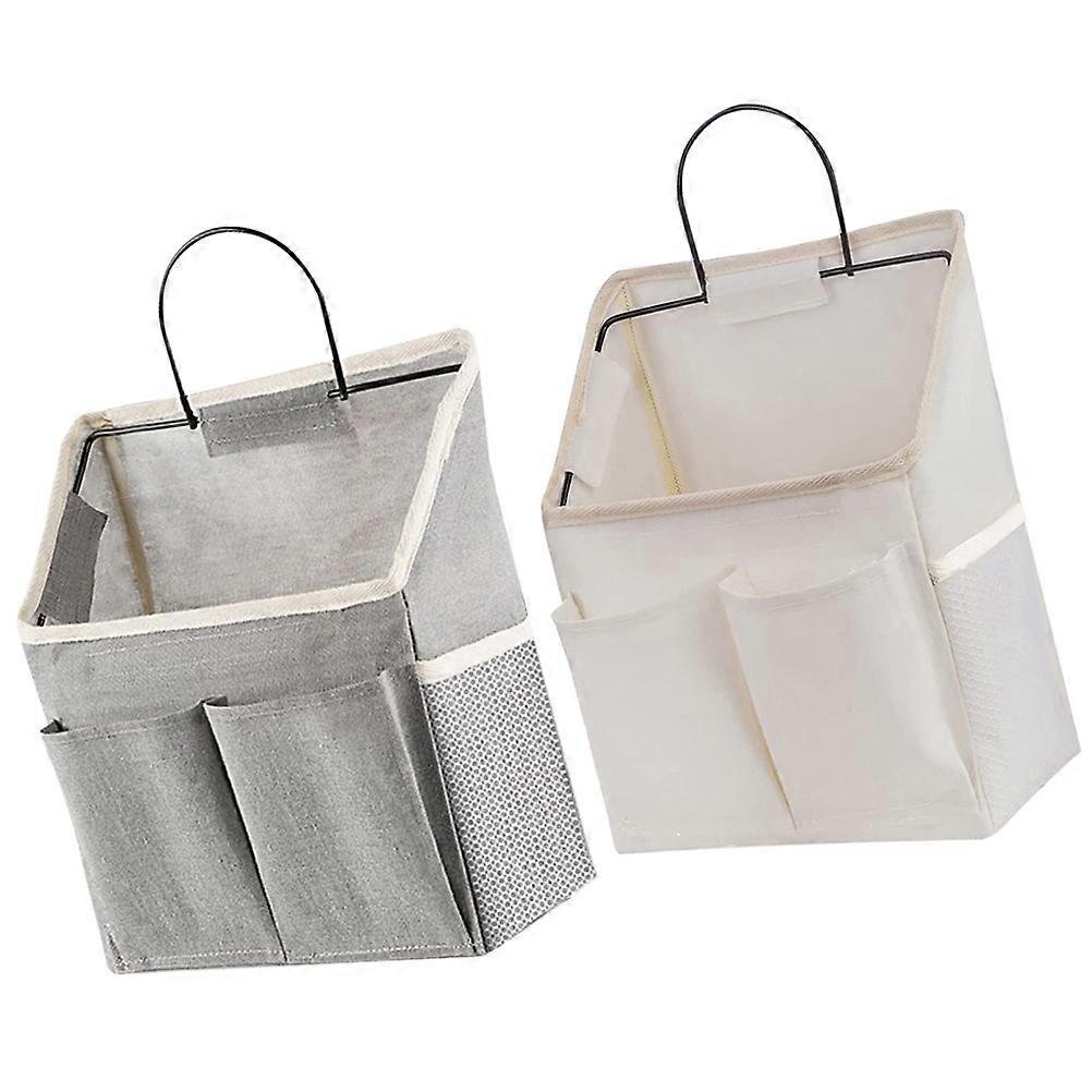 أكياس تخزين معلقة على الحائط منظم خزانة قماش قابل للتنفس مع خطافات لزجة جيوب معلقة متعددة الأغراض لغرفة النوم ومكتب المطبخ والحمام