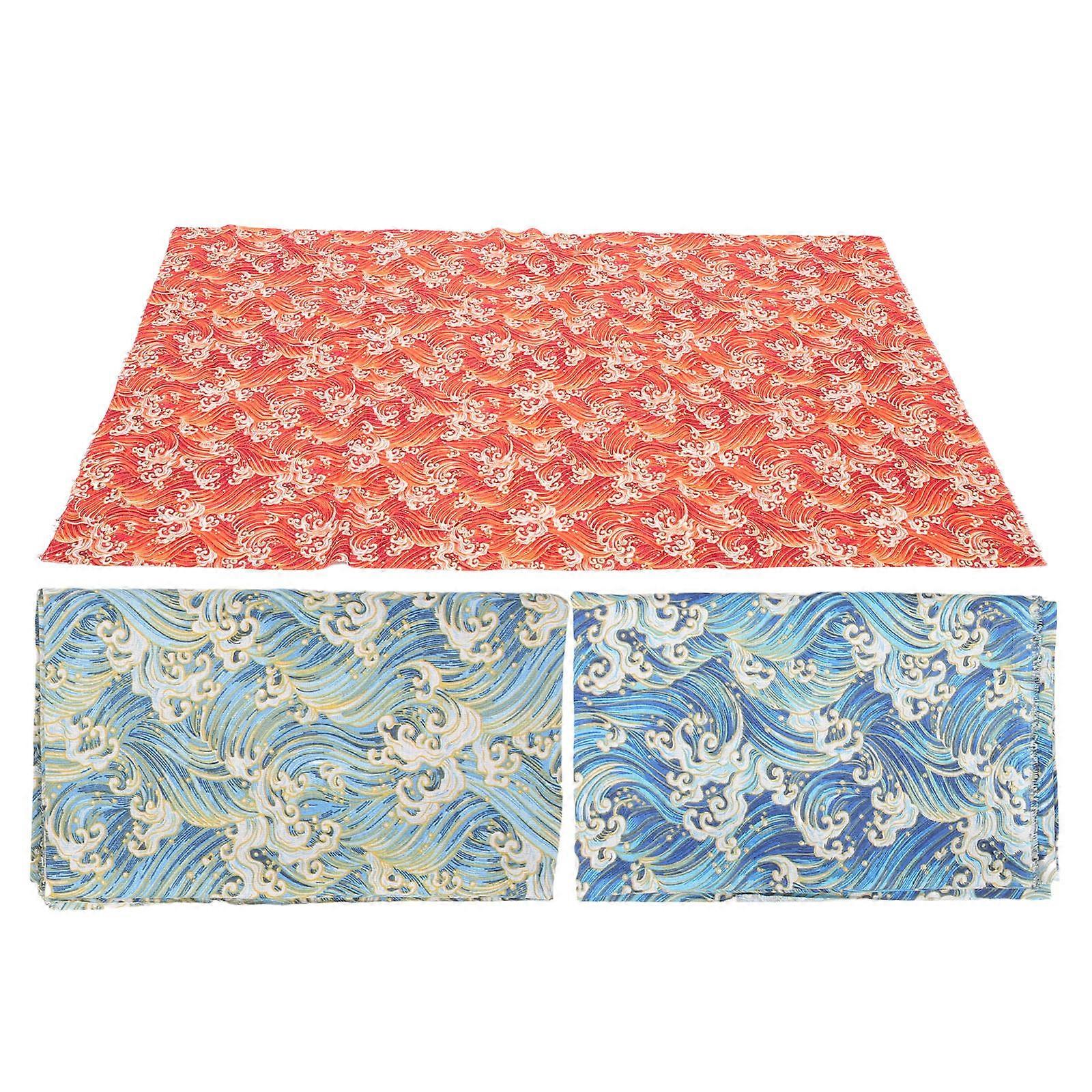 Embroidery Cloth Quilting Fabric Sheets present Wrappers Rectangular Shape Gold Foil Enthusiasts 3Pcs