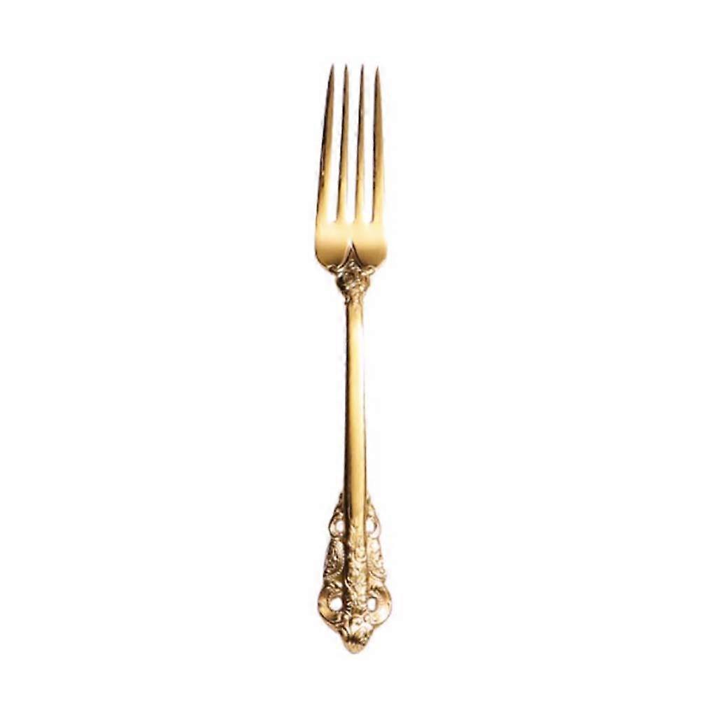 Western Tableware Set Golden Stainless Steel Dinner Fork 20.5*2.5CM For Hotel Use Anti- 1Pack