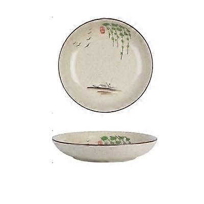 Dessert and Salad Plate, Ceramic Cake Plate, Dipped in Gravy, Hand Painted Tableware Dinner Plates (Color : F, Size : 20cm) (F 20cm) Ref: 5637