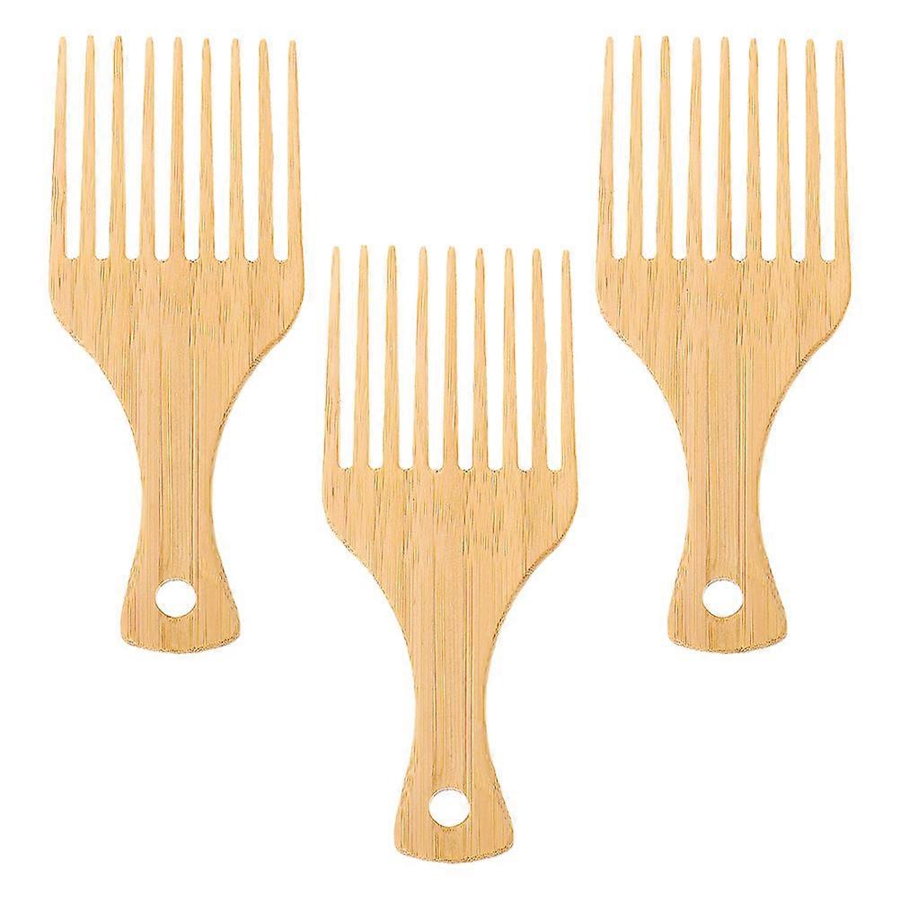 Men Comb Bamboo And Synthetic Material For Hair Salon Tools Practical Design For Men 16.2X6.5X0.5CM 3Pcs