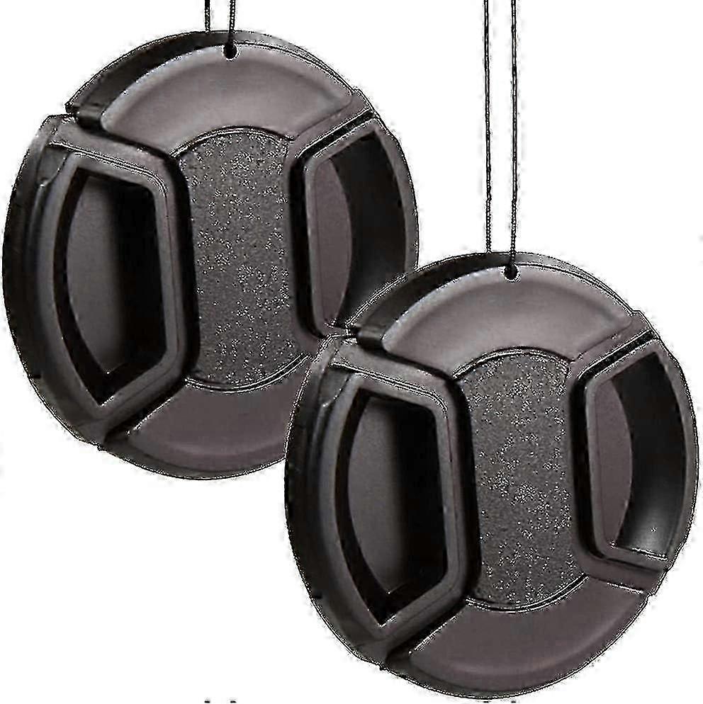 [2-pak] 58mm Snap-on Lens Cap do Canon Eos 2000d (Rebel T7) z obiektywami Ef-s 18-55mm f / 3.5-5.6, ef-s 55-250mm f / 4-5.6