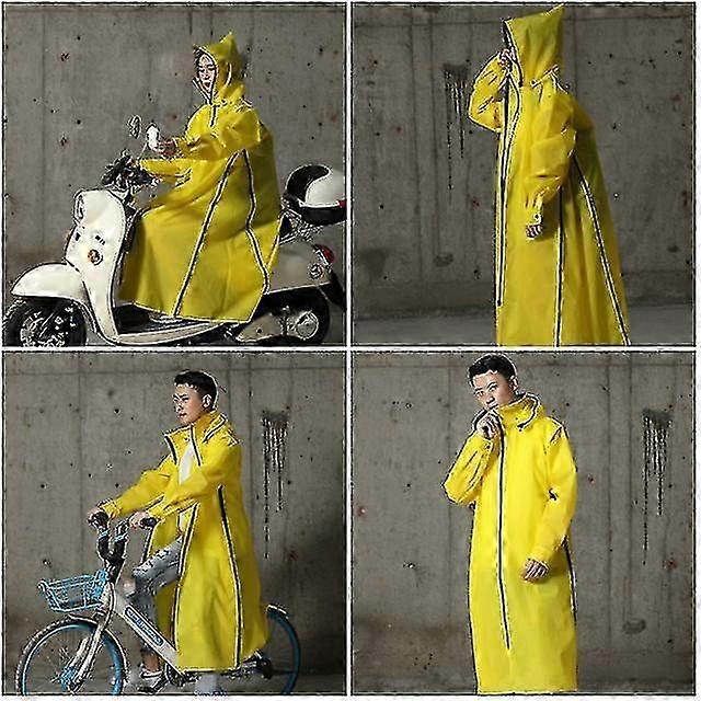 2023 Roupas de chuva para homens com zíper com capuz Poncho de motocicleta Roupa de chuva de estilo longo para caminhadas Roupas de chuva ambientais