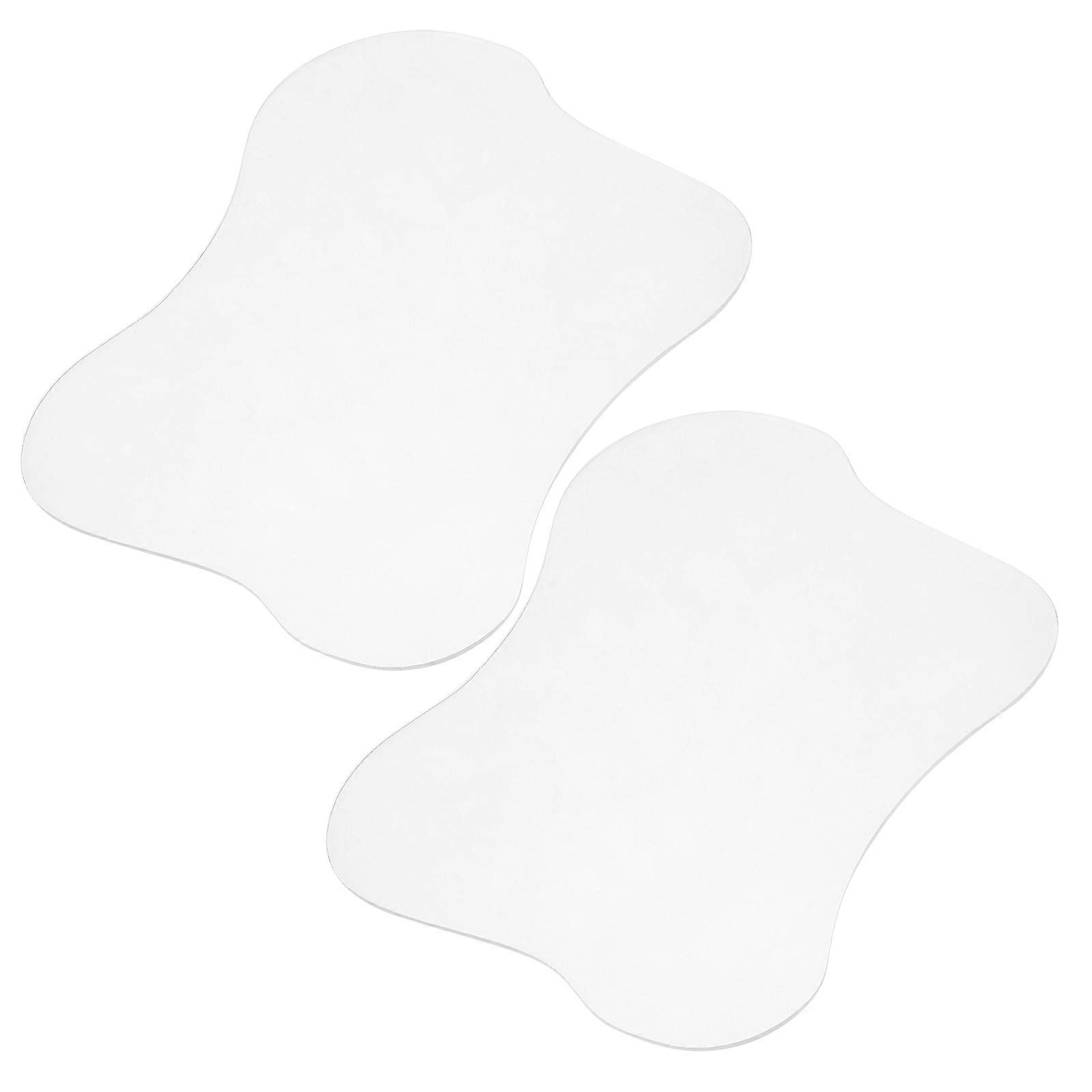 2pcs Irregular Acrylic Coasters Transparent Insulated Table Mats for Hot Drinks Non Slip Design Easy to Clean for Dining Table Coffee Decor