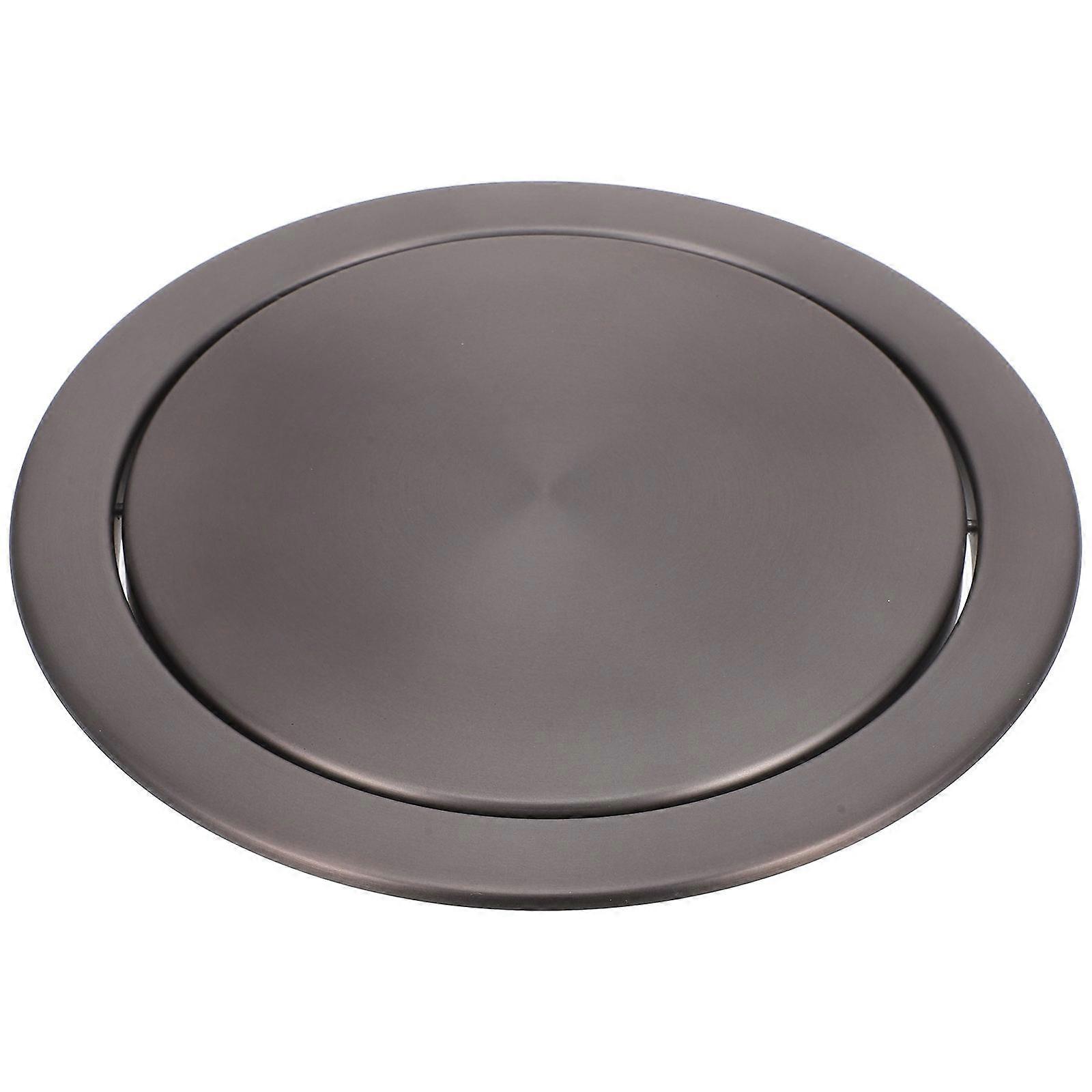 Trash Can Lid Easy to Clean Light Grey Recessed Trash Bin Cover for Kitchen Counter 21.00X21.00X3.00CM 1Pack
