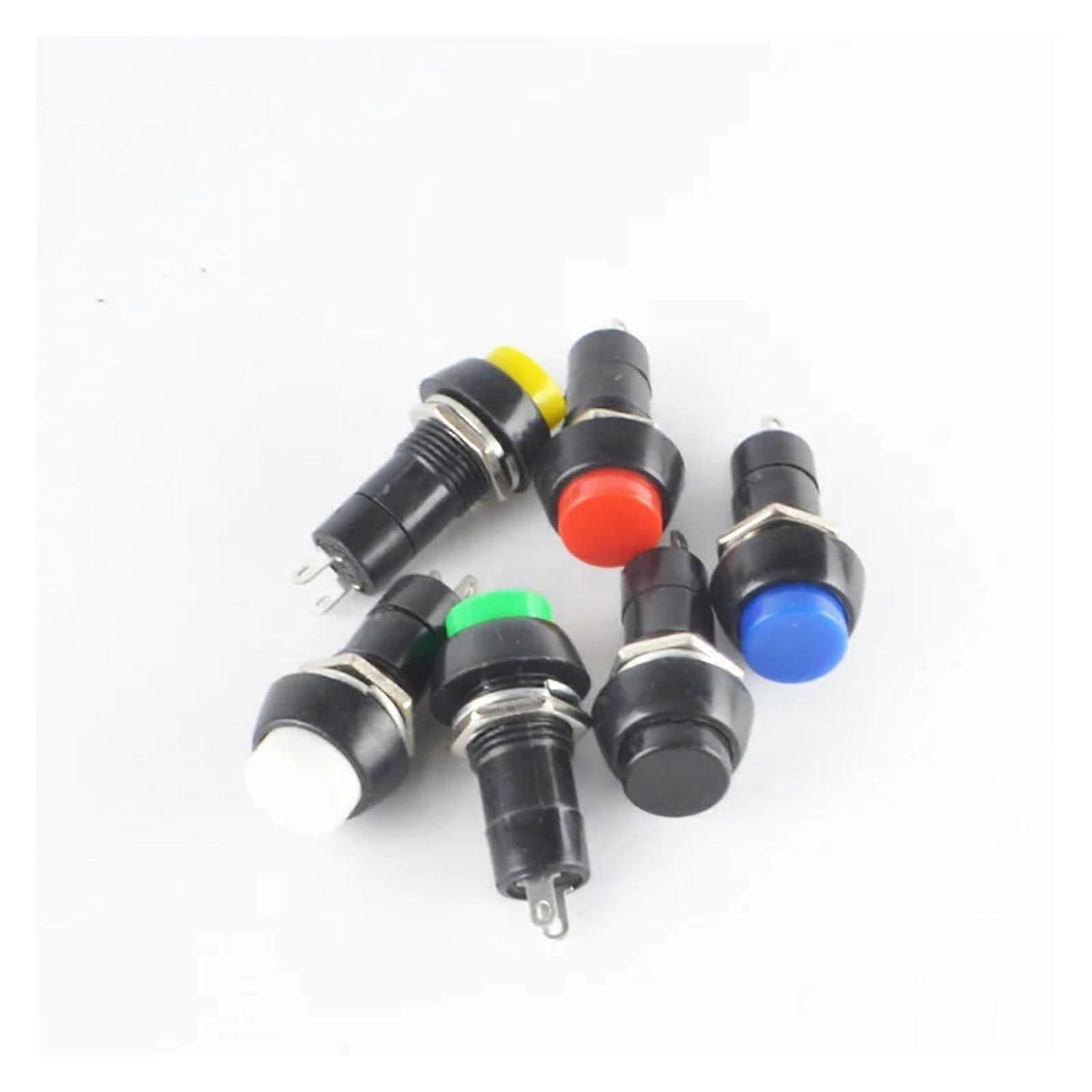 10PCS PBS11A PBS11B 12mm SelfLocking Push Button Switch 3A 250V AC 2PIN Green