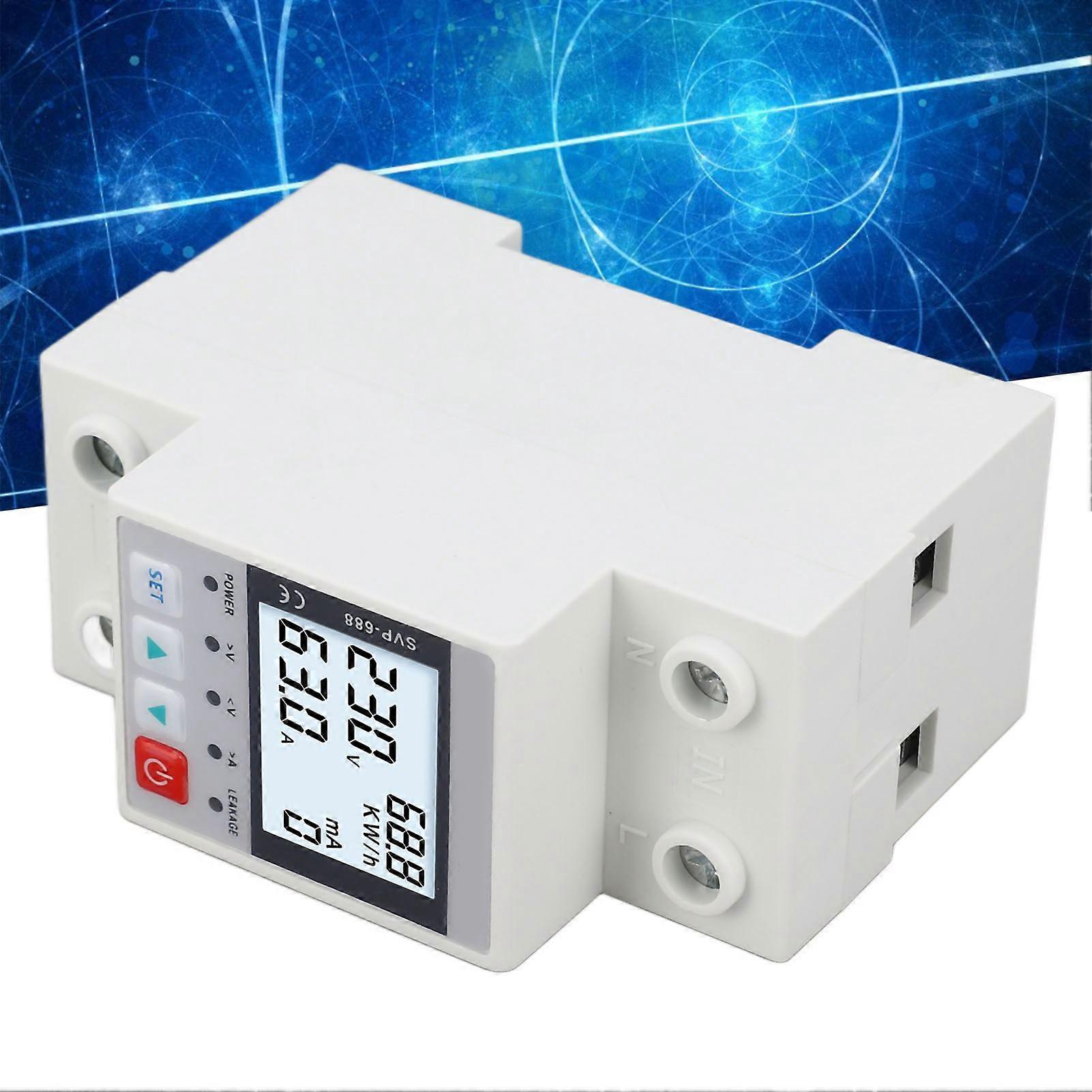 Energy Protector Anti Interference Multi Function Automatic Reclosing Over Under Voltage Protective Device 230V 63A