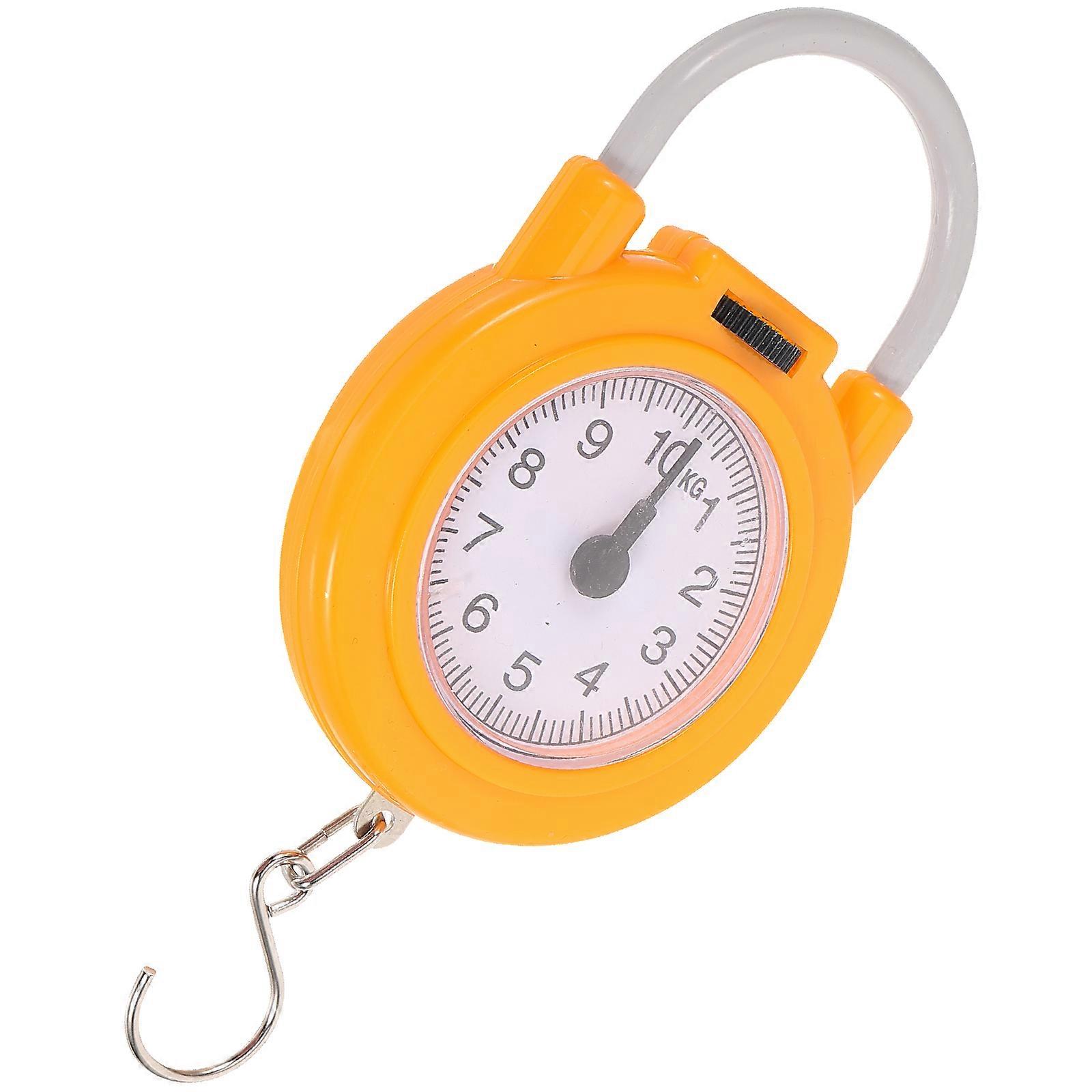Mechanical Hanging Scale Small Portable Hanging Scale For Everyday Household Use Yellow 14.5x7.5cm 1Set