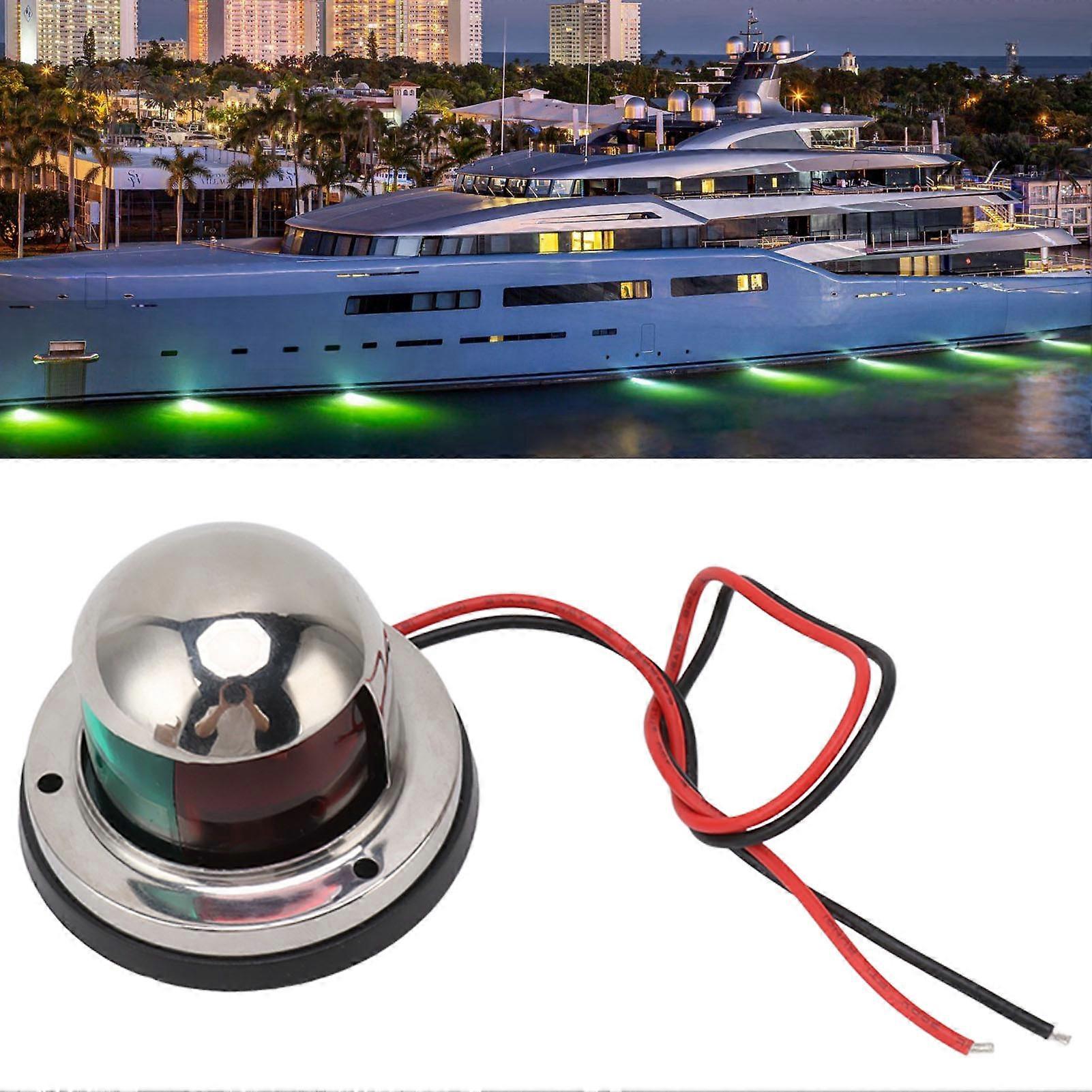 Boat Navigation Lights Marine Grade Stainless Steel 316 IP68 Waterproof 2 Color LED Bow Light DC12V for Yachts Ships 
