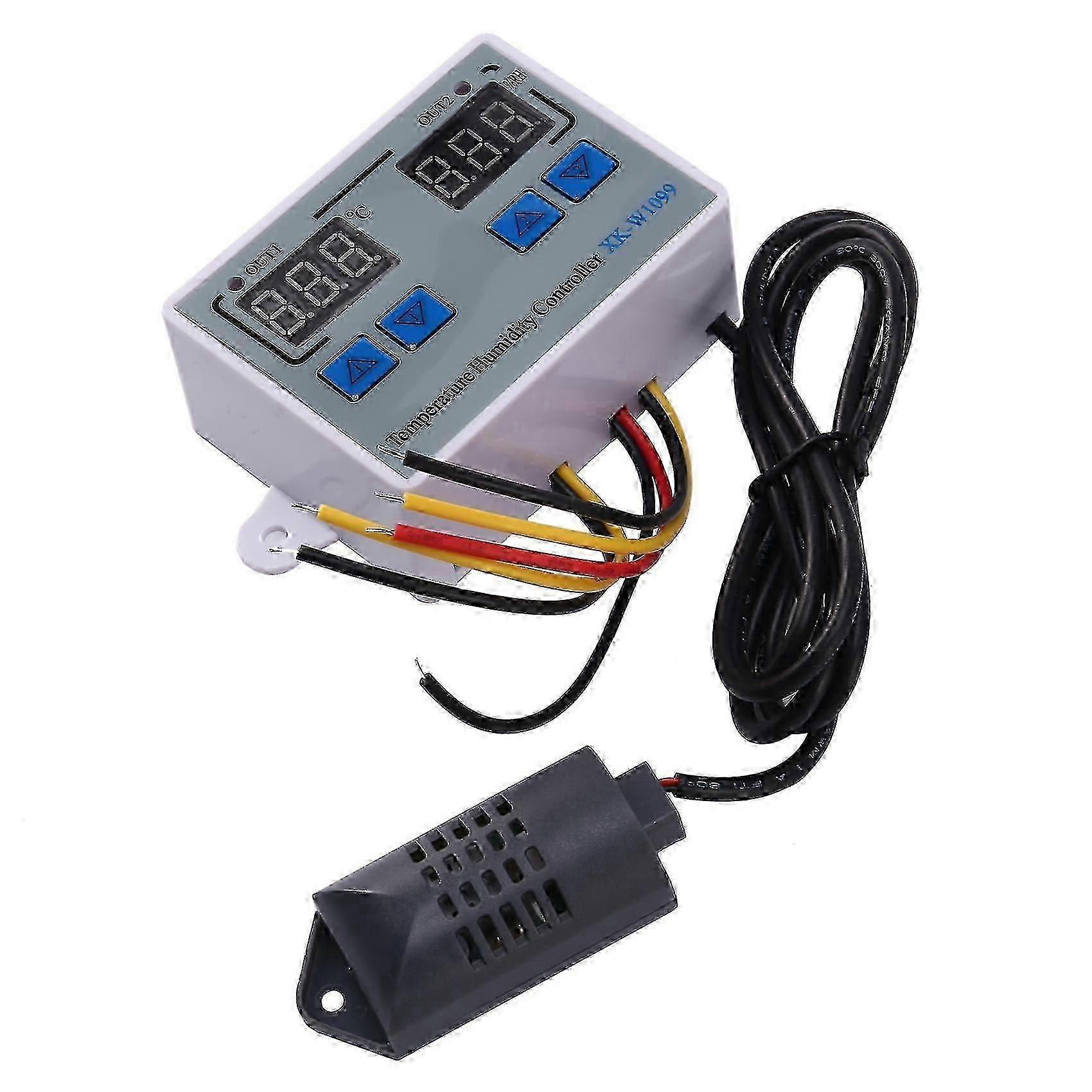 Xk-w1099 Dual Digital Thermostat Humidistat Egg Incubator Temperature Humidity Controller Regulator Thermometer Hygrometer 110v-220v