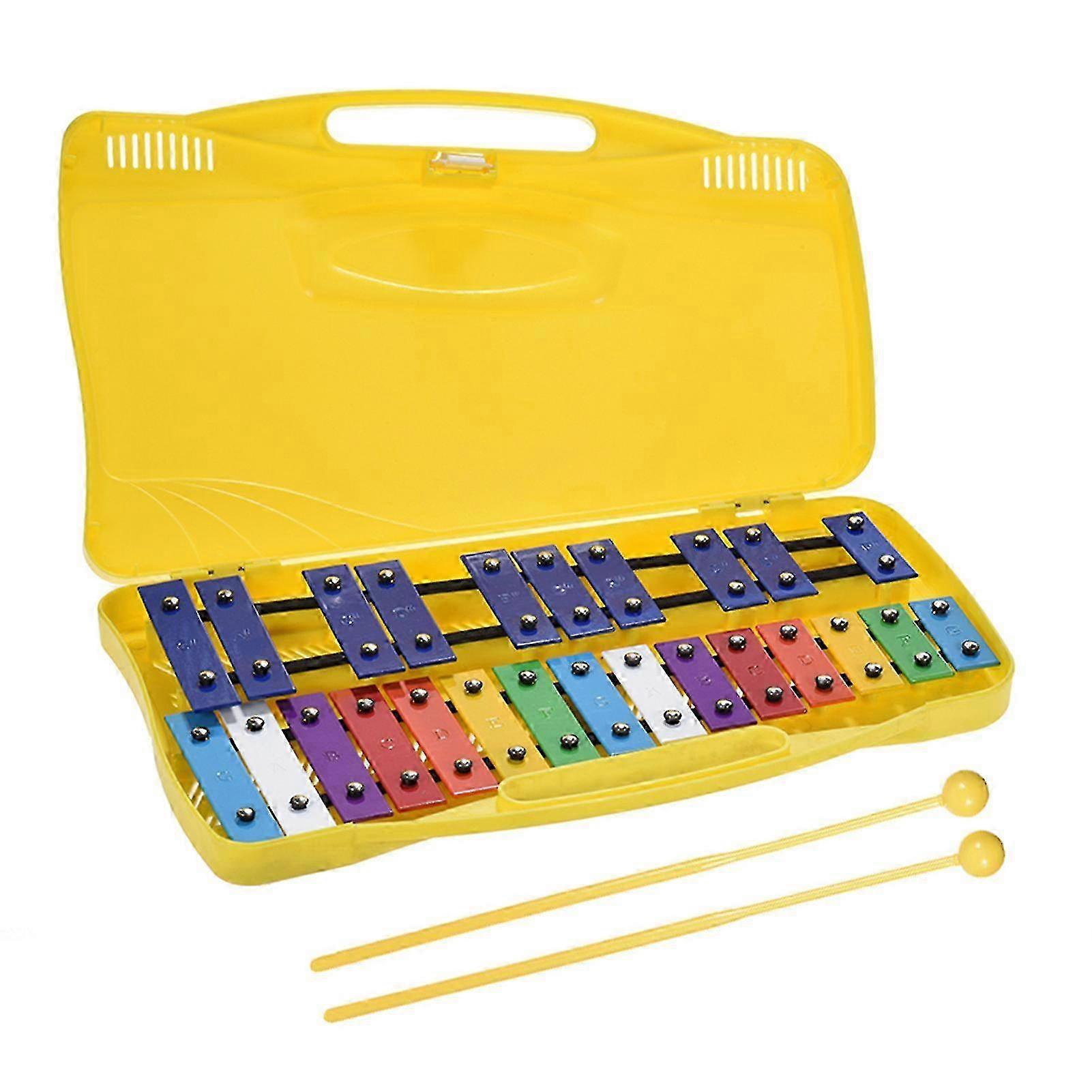 Vibrant 25 Notes Xylophone Glockenspiel for Percussion Rhythm Musical Play, Suitable for Various Instruments